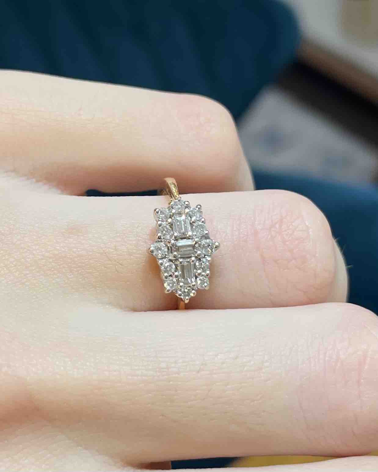 Bague Vintage Diamants 0.45 Carat "Daliana" - Elliade Paris