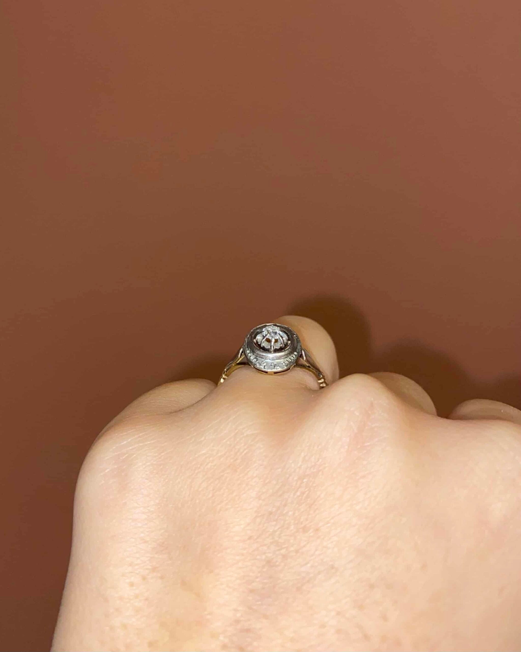 Bague Vintage Art-Déco Diamants "Blanche"