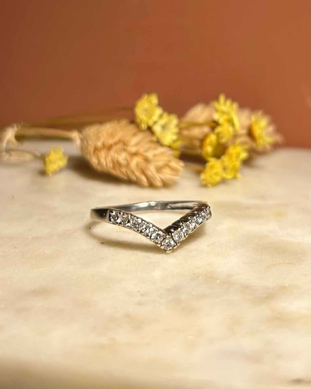 Bague vintage Diadème Diamants "Iris"