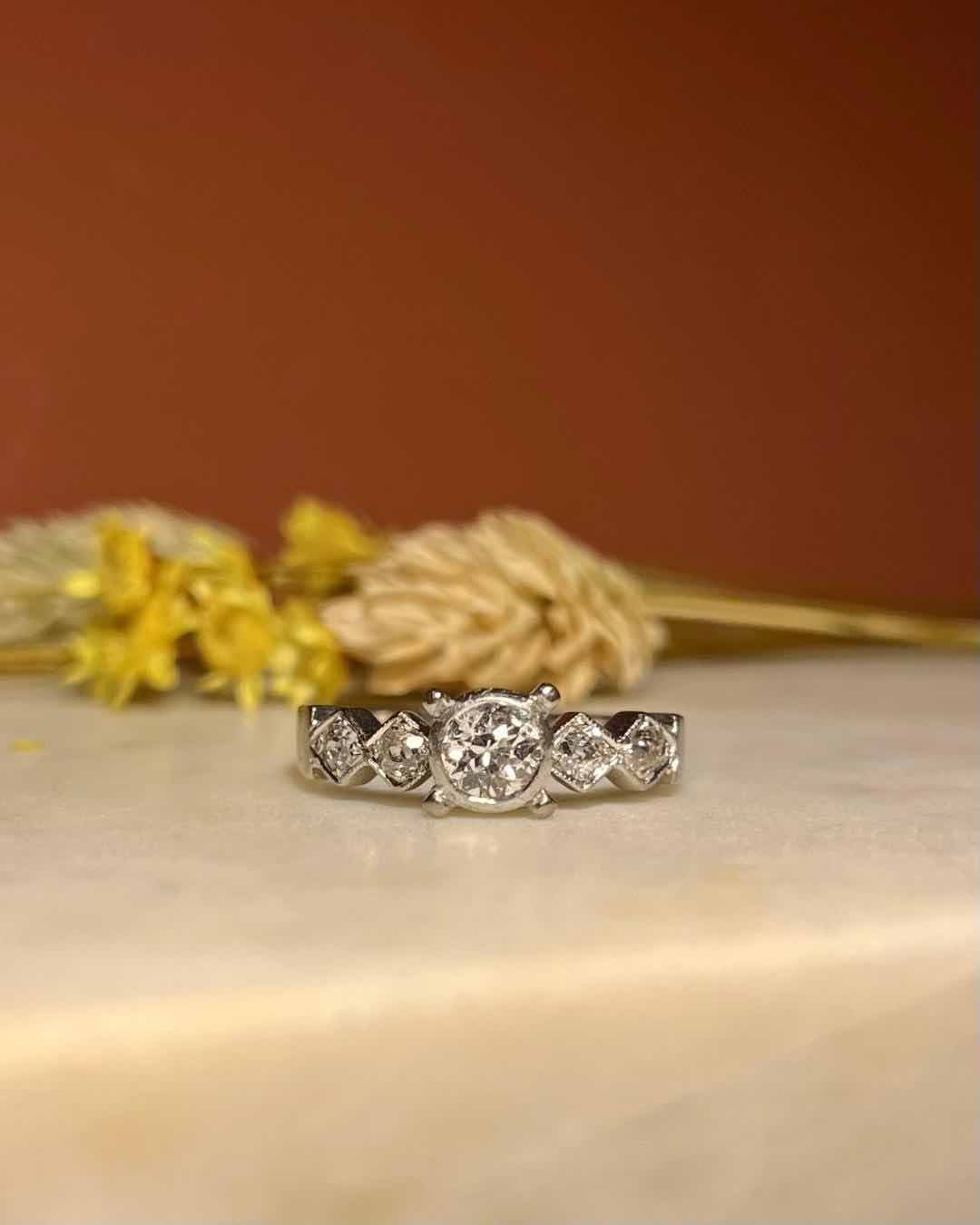 Bague Vintage Diamants "Maya" - Elliade Paris