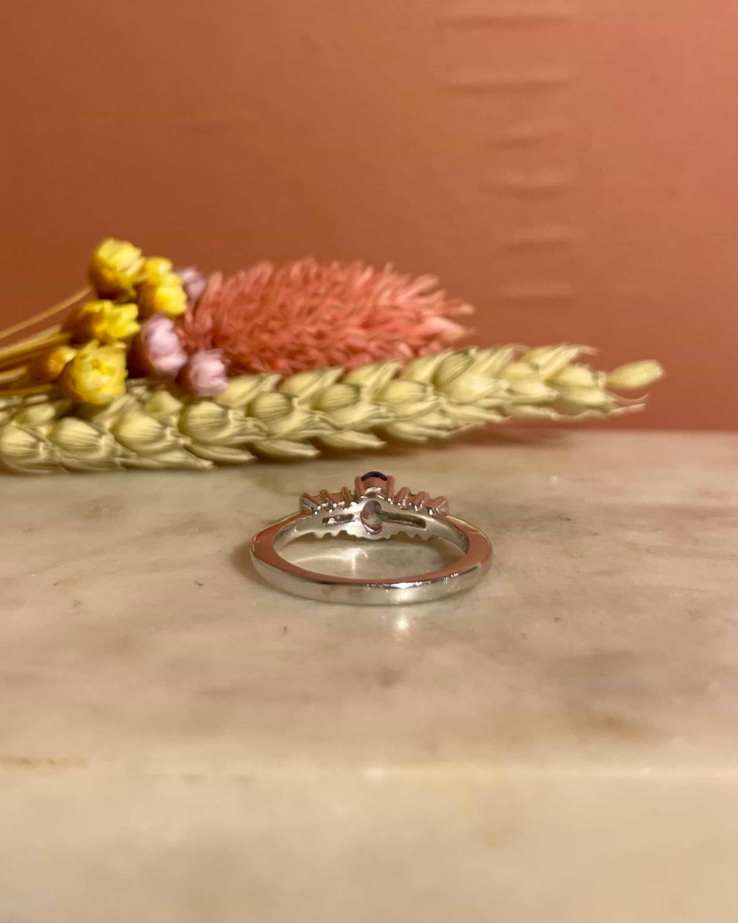 Bague Trilogie Tanzanite 0.60 carat & Diamants "Eleonore"