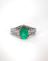Bague Vintage Émeraude 2 cts & 33 Diamants "Gladys" - Elliade Paris