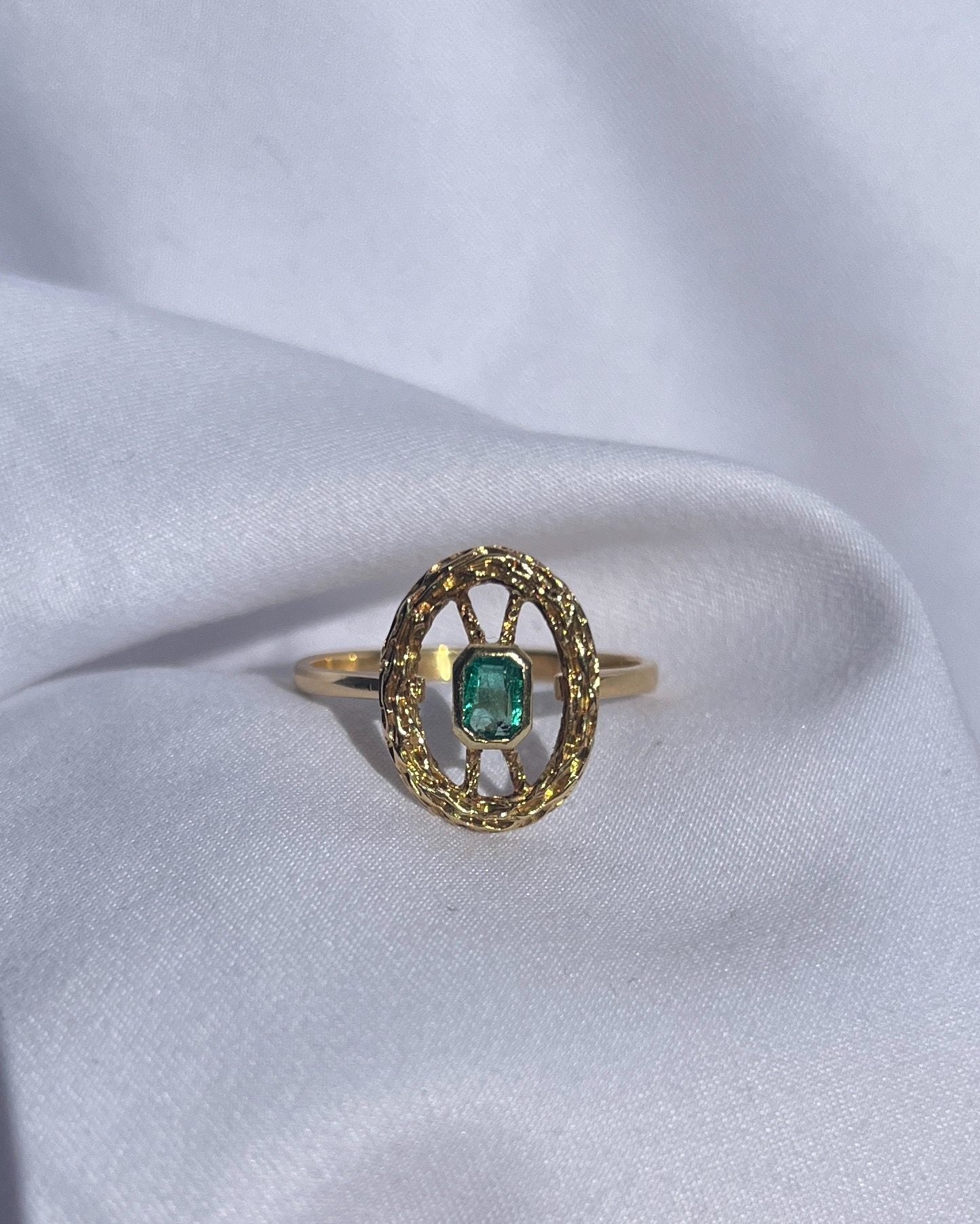 Bague Vintage Emeraude "Jenny" - Elliade Paris