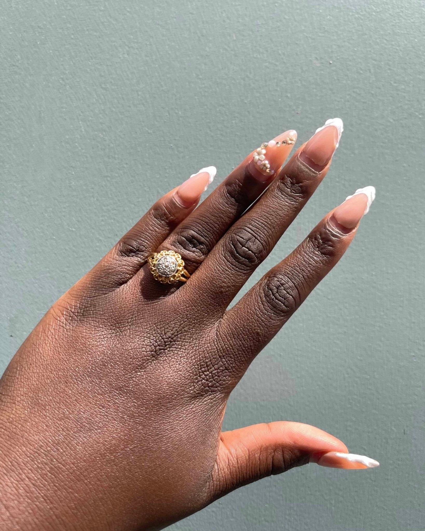 Bague Vintage Fleur Diamants "Solenn" - Elliade Paris