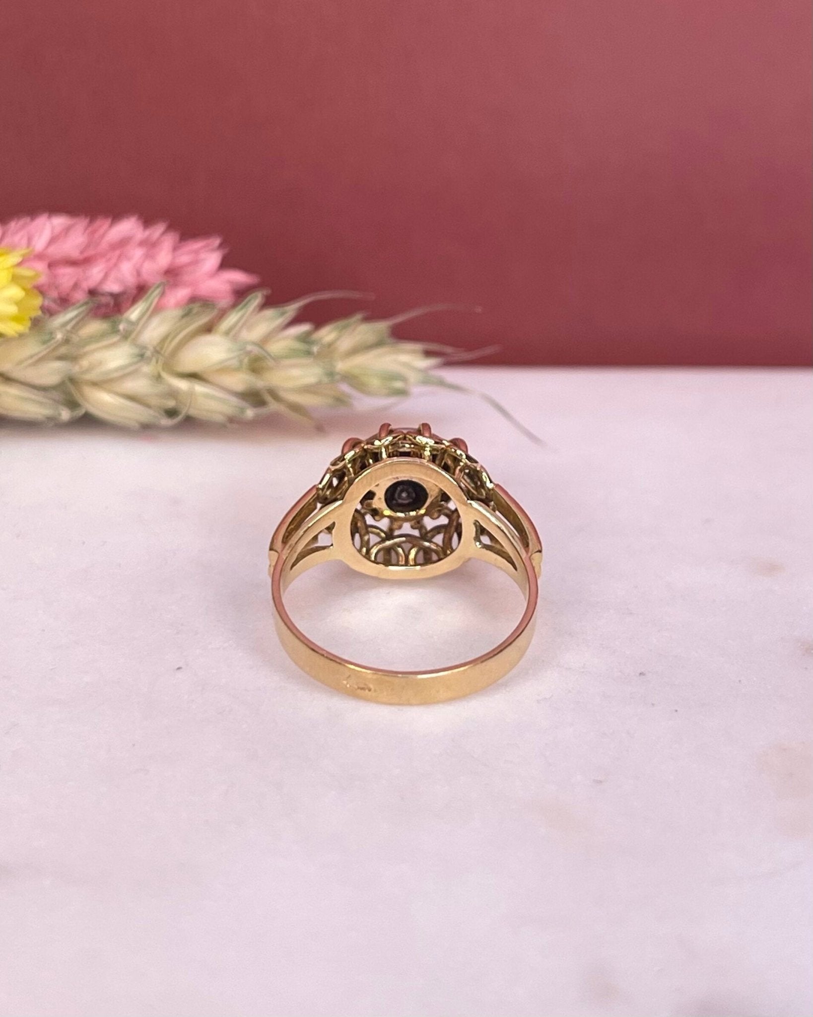Bague Vintage Fleur Diamants "Solenn" - Elliade Paris