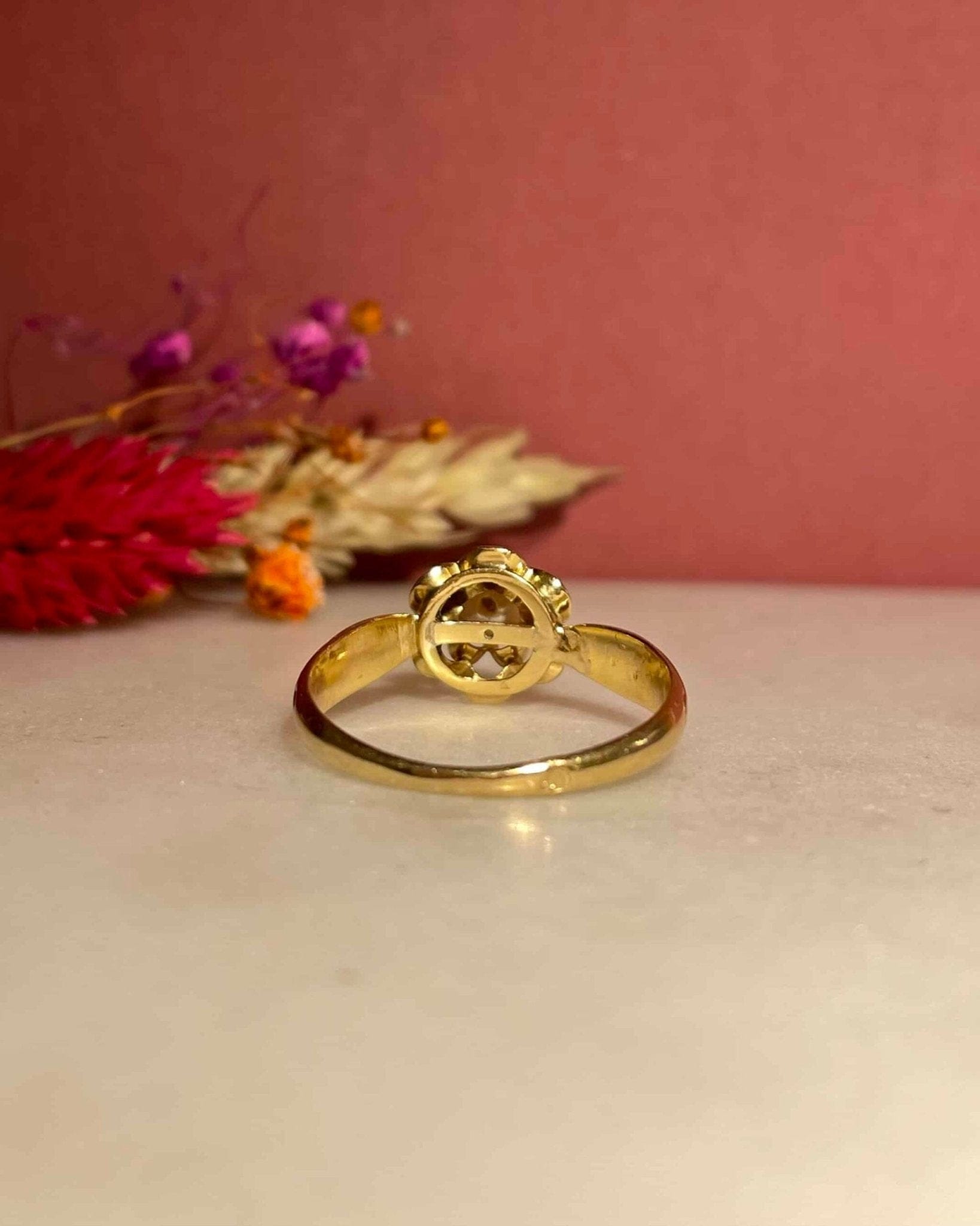 Bague Vintage Fleur Perle "Aly" - Elliade Paris