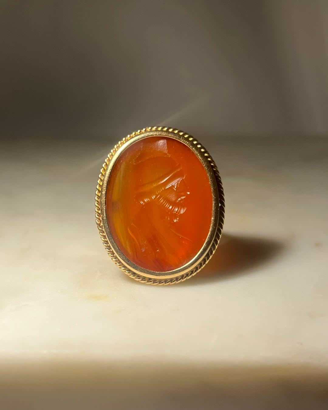 Bague vintage Intaille Cornaline "Carthage"
