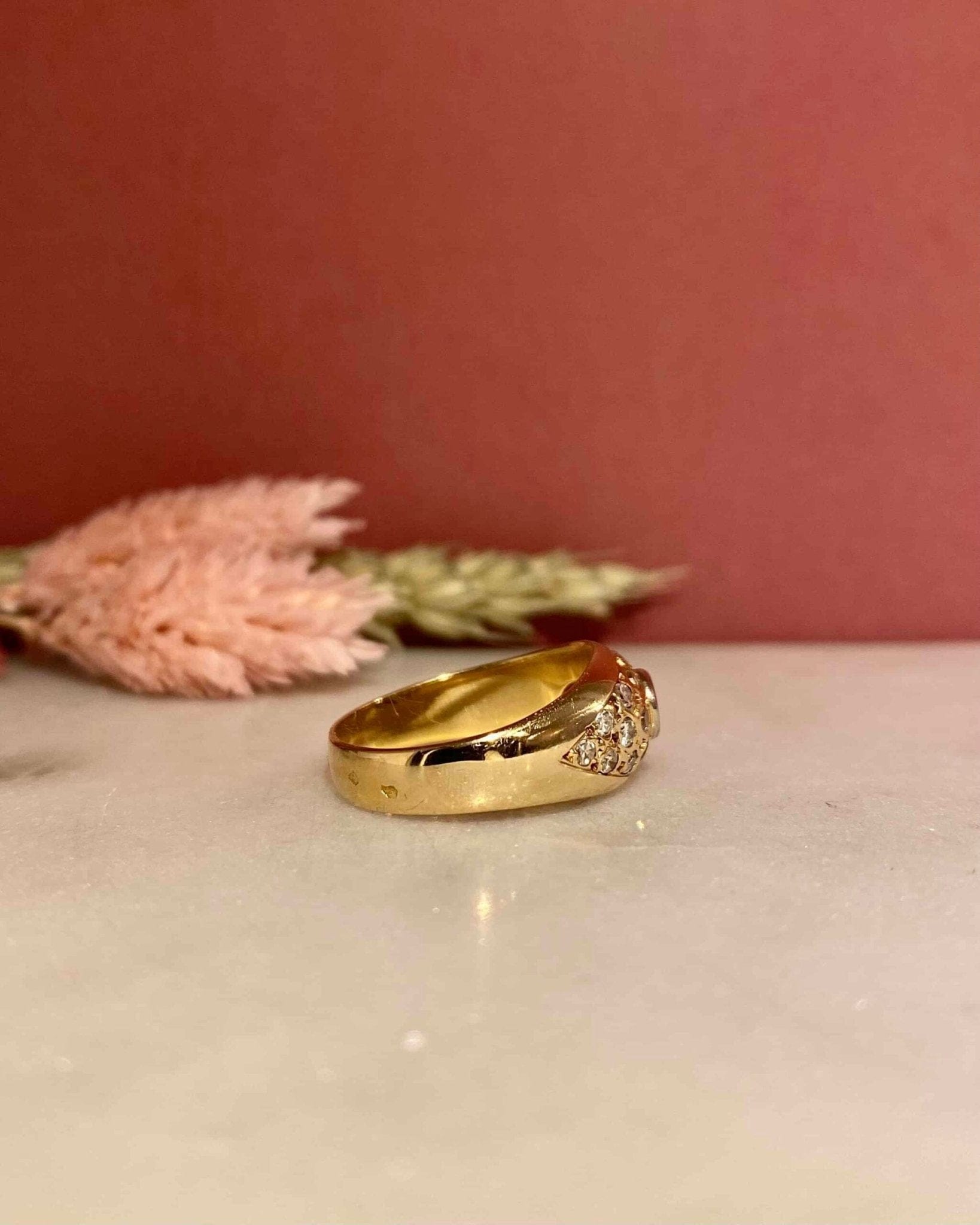 Bague Vintage Jonc 21 Diamants "Cassey" - Elliade Paris