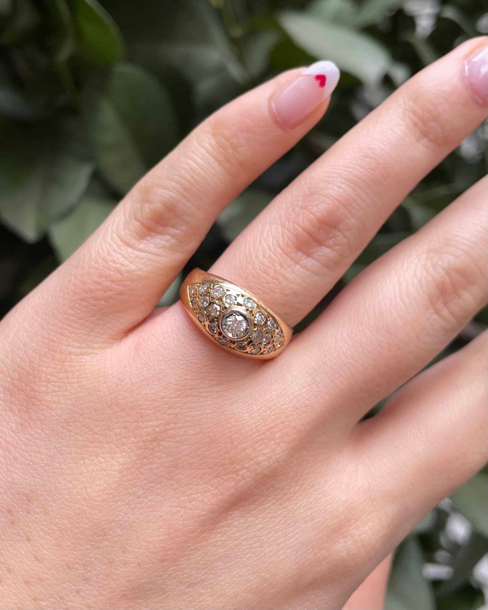 Bague Vintage Jonc 21 Diamants "Cassey" - Elliade Paris