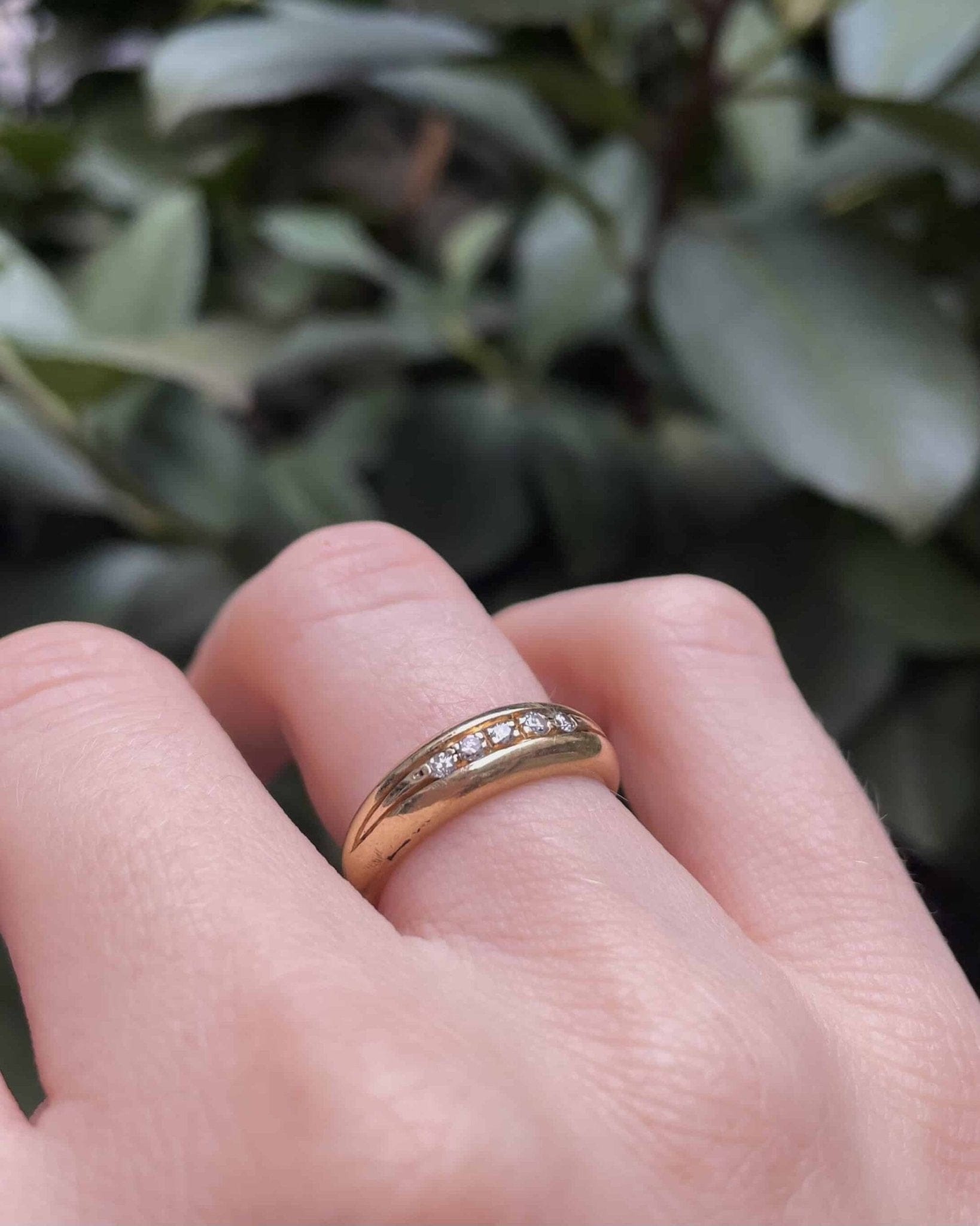 Bague Vintage Jonc Diamants "Sabine" - Elliade Paris