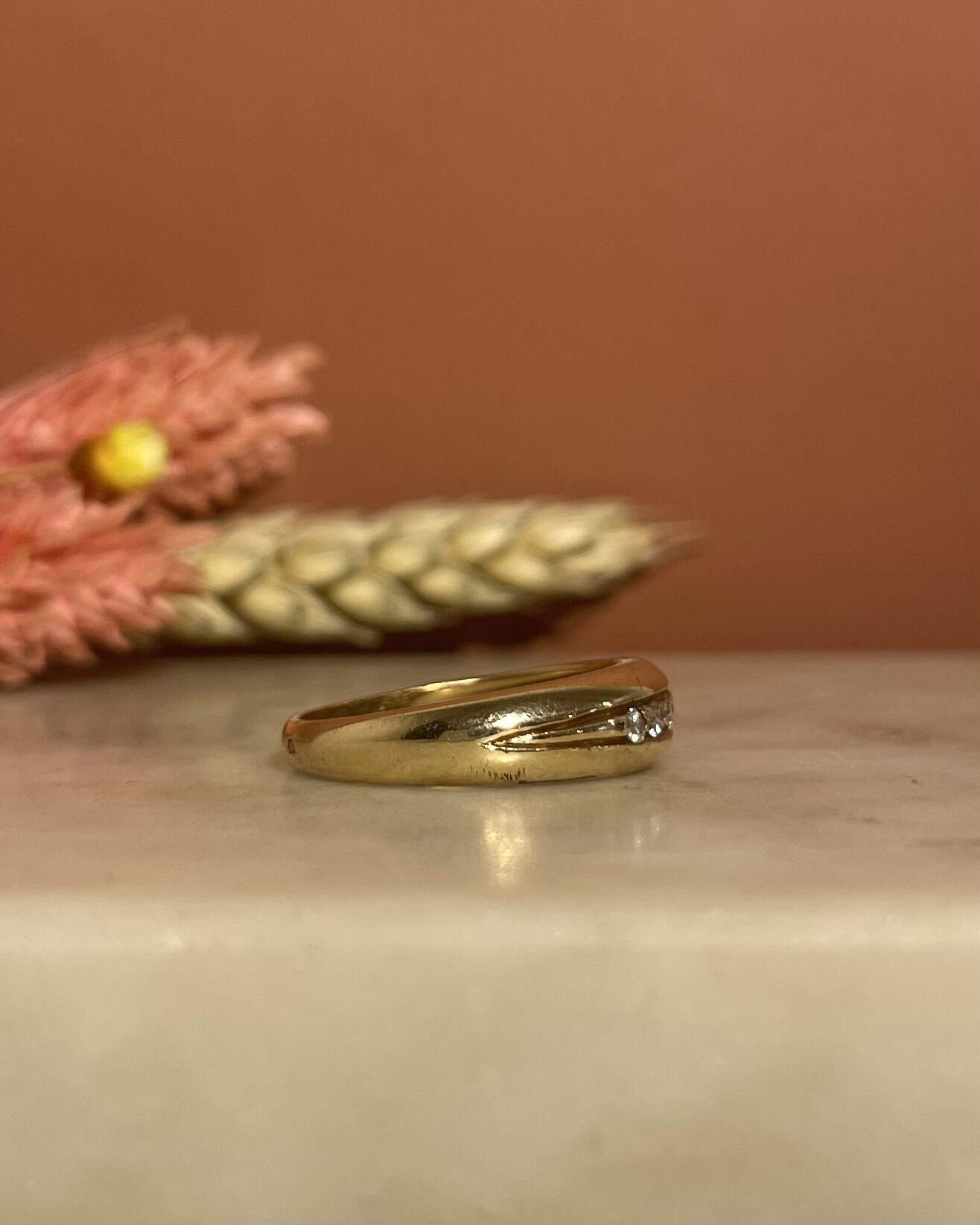 Bague Vintage Jonc Diamants "Sabine" - Elliade Paris