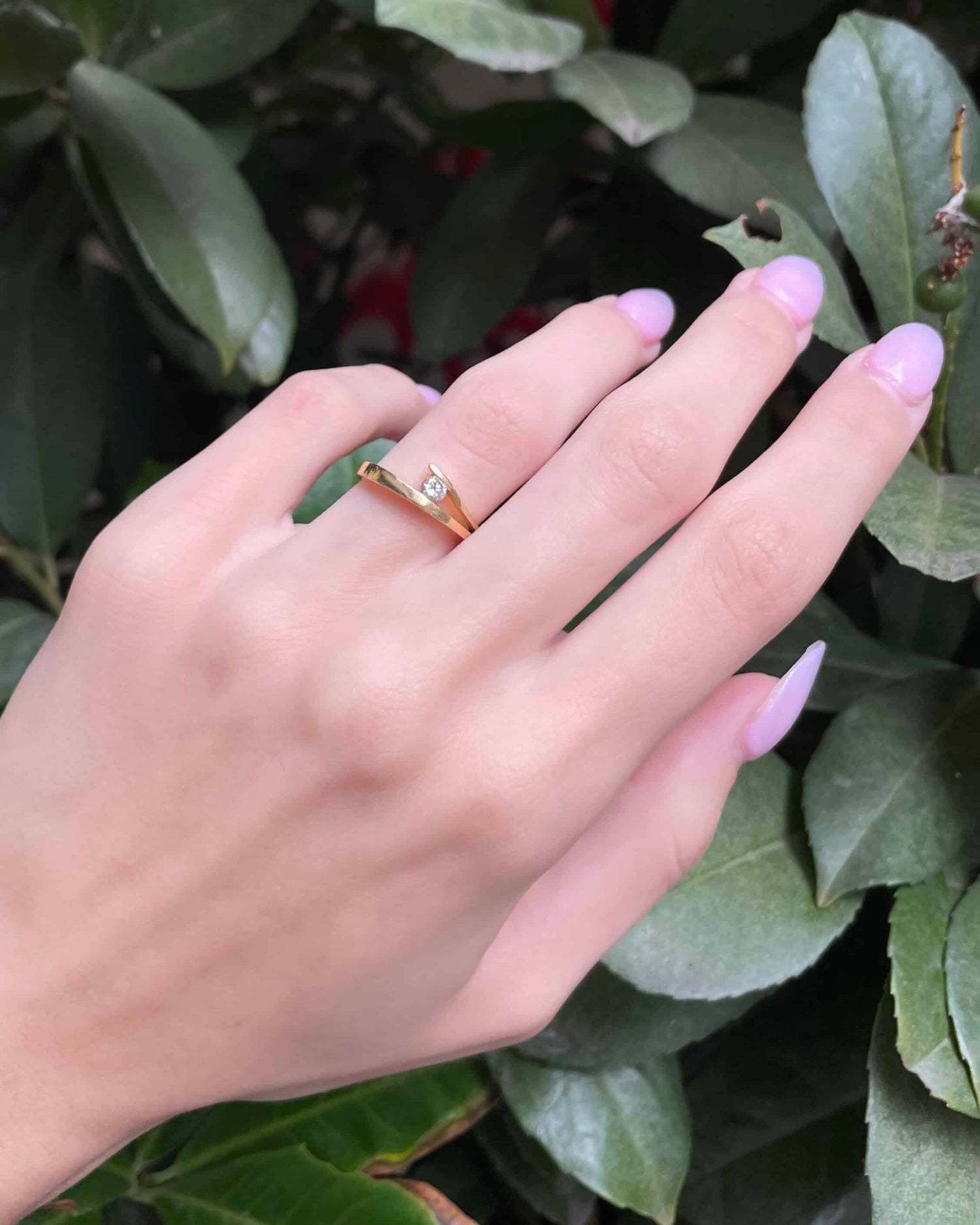 Bague solitaire Diamant 0.15 carat "Manassée"