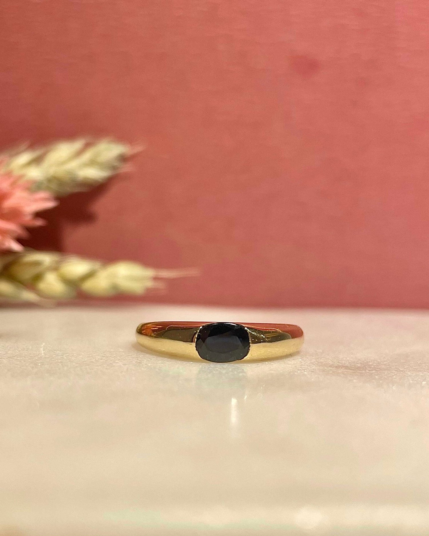 Bague Vintage Jonc Saphir 0.60 carat "Katherine" - Elliade Paris