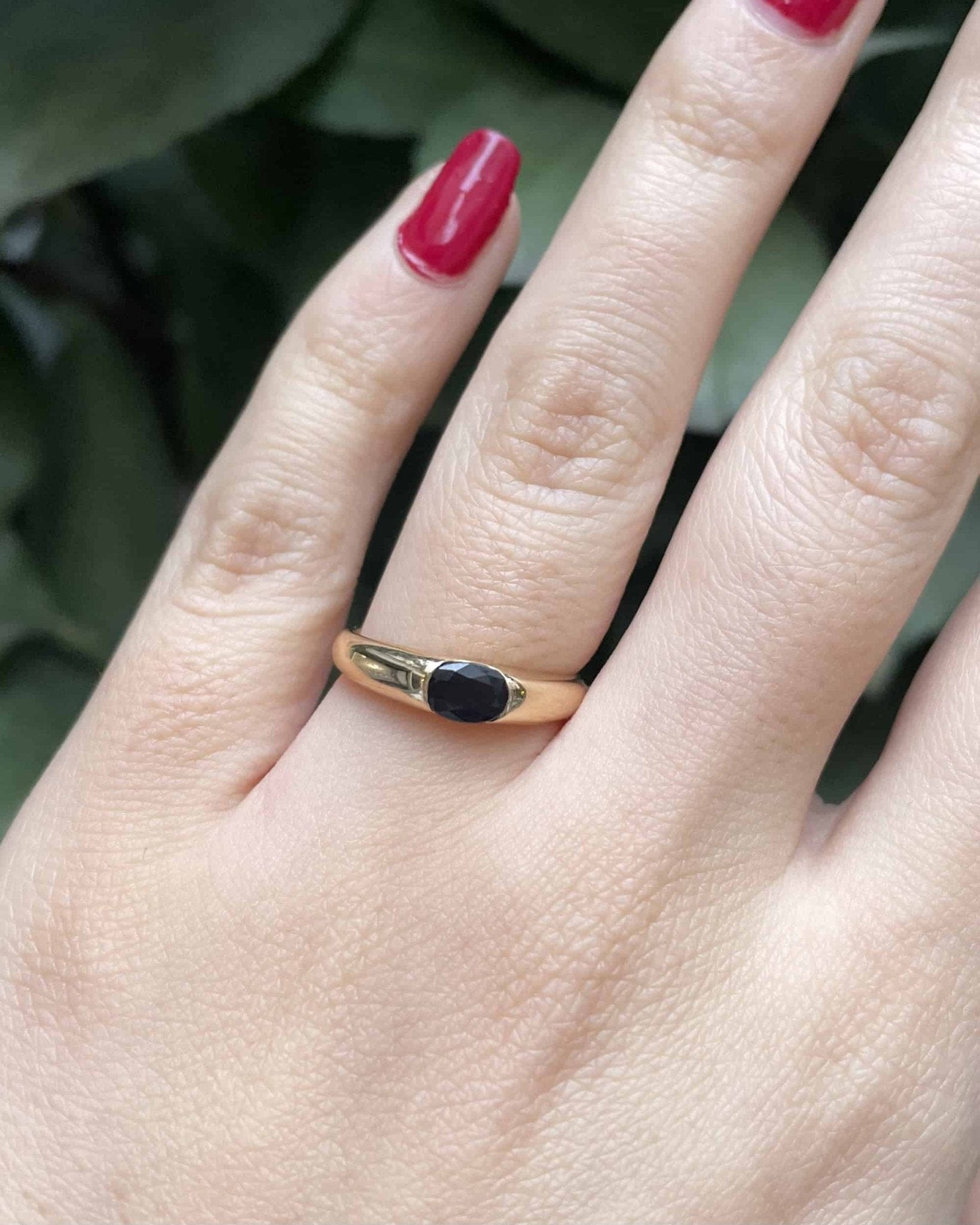 Bague Vintage Jonc Saphir 0.60 carat "Katherine" - Elliade Paris