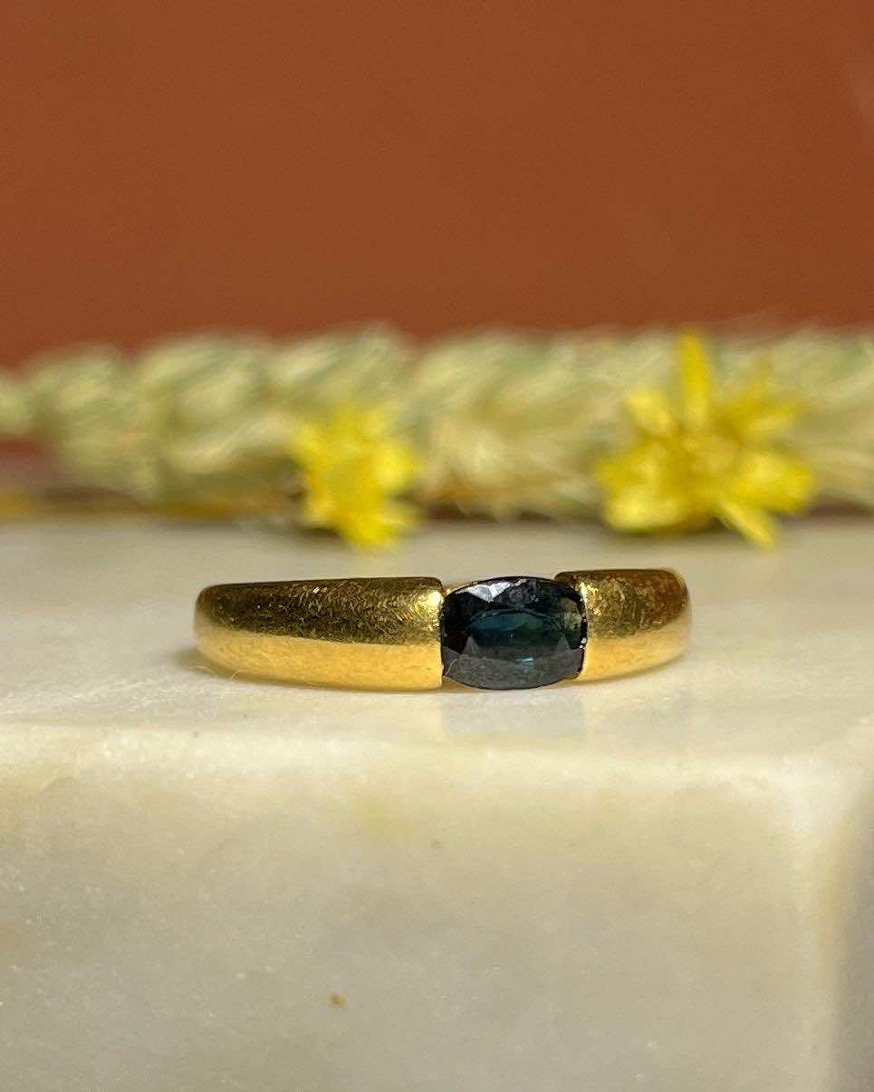 Bague Vintage Jonc saphir "Céline" - Elliade Paris