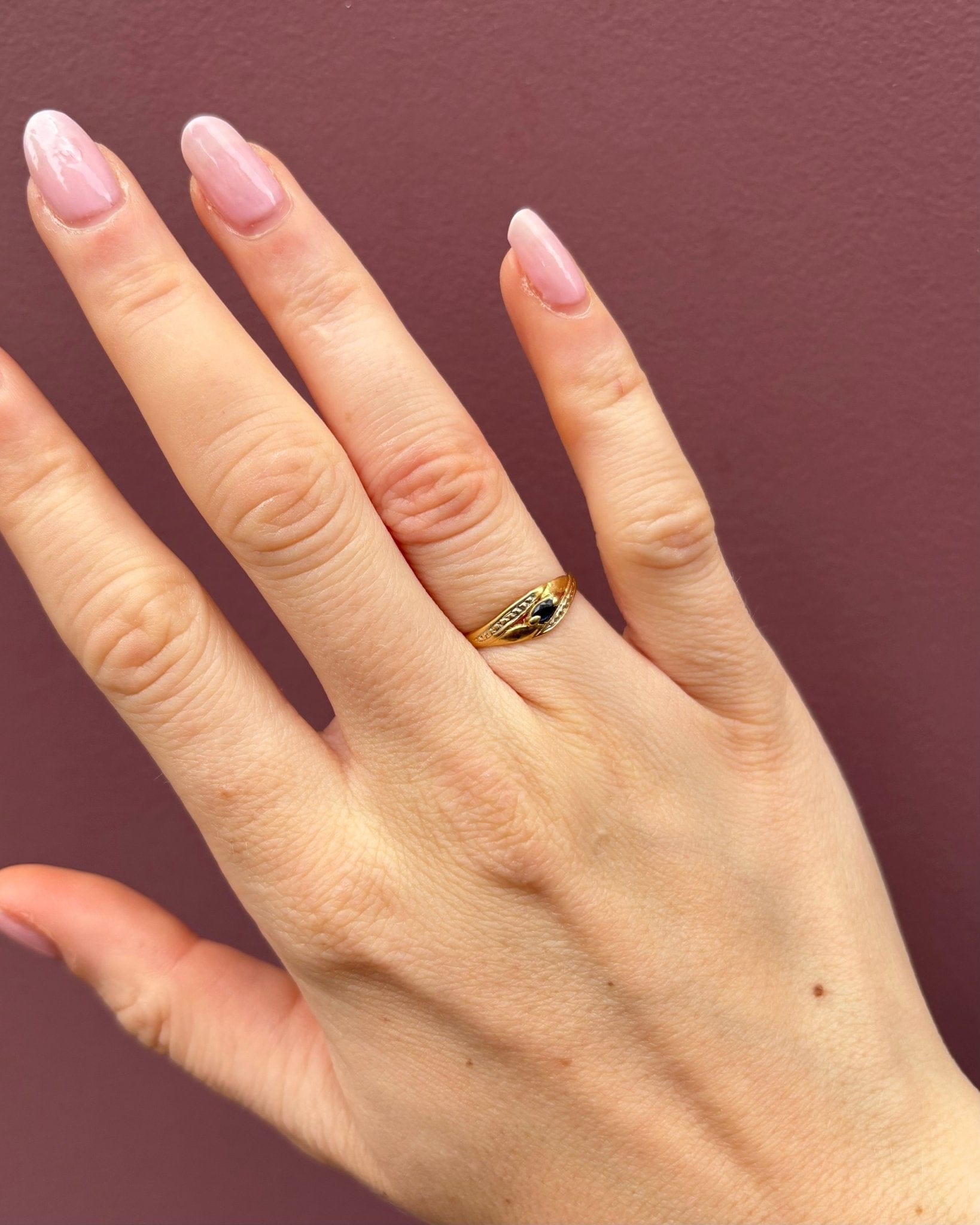 Bague Vintage Jonc Saphir "Marnie" - Elliade Paris