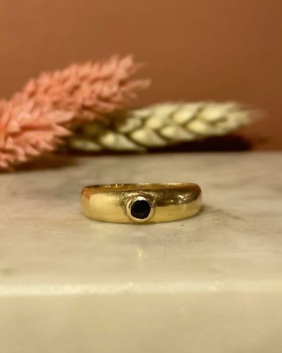 Bague Vintage Jonc Saphir "Natalie" - Elliade Paris