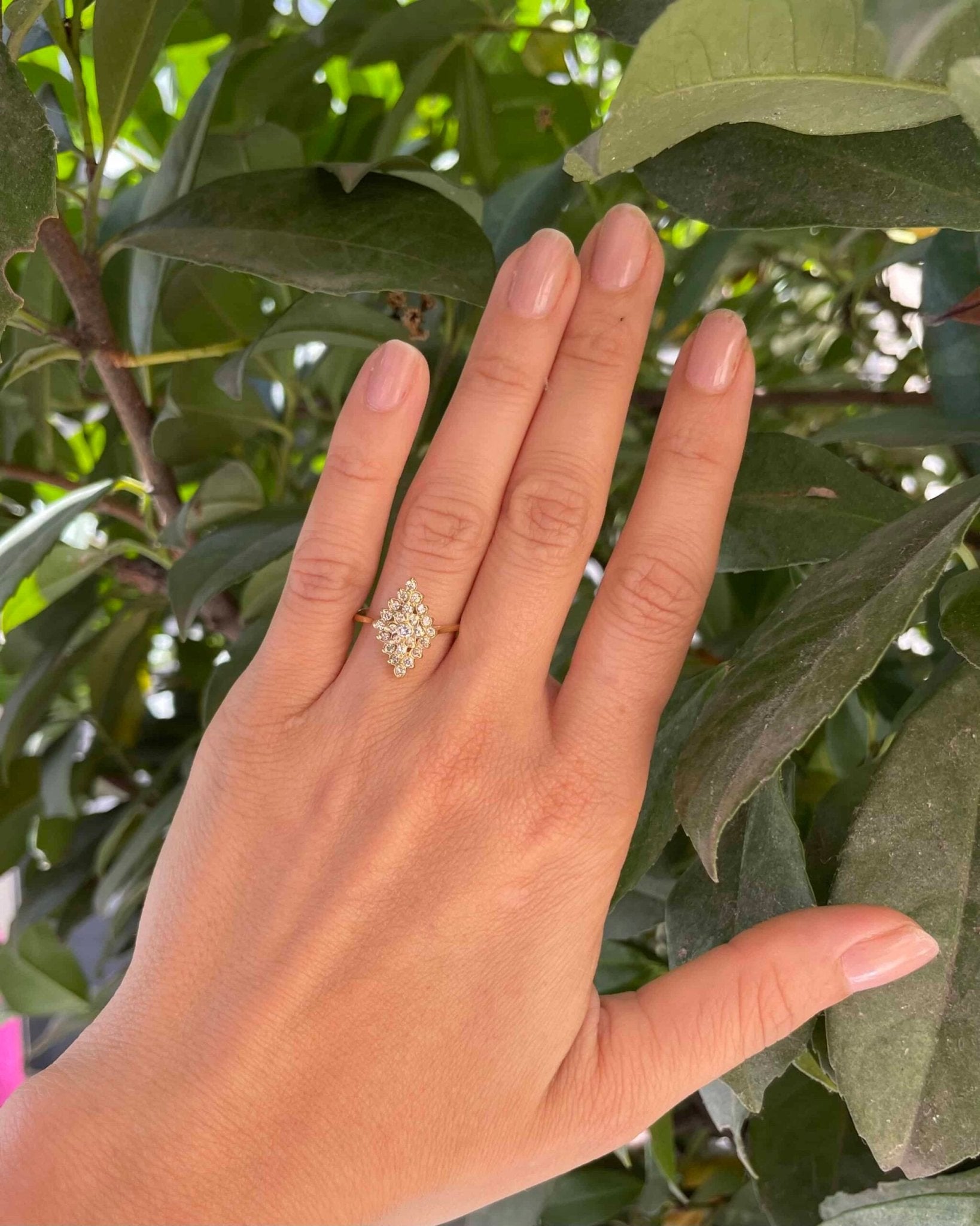 Bague Vintage Losange 25 Diamants "Maïleen" - Elliade Paris