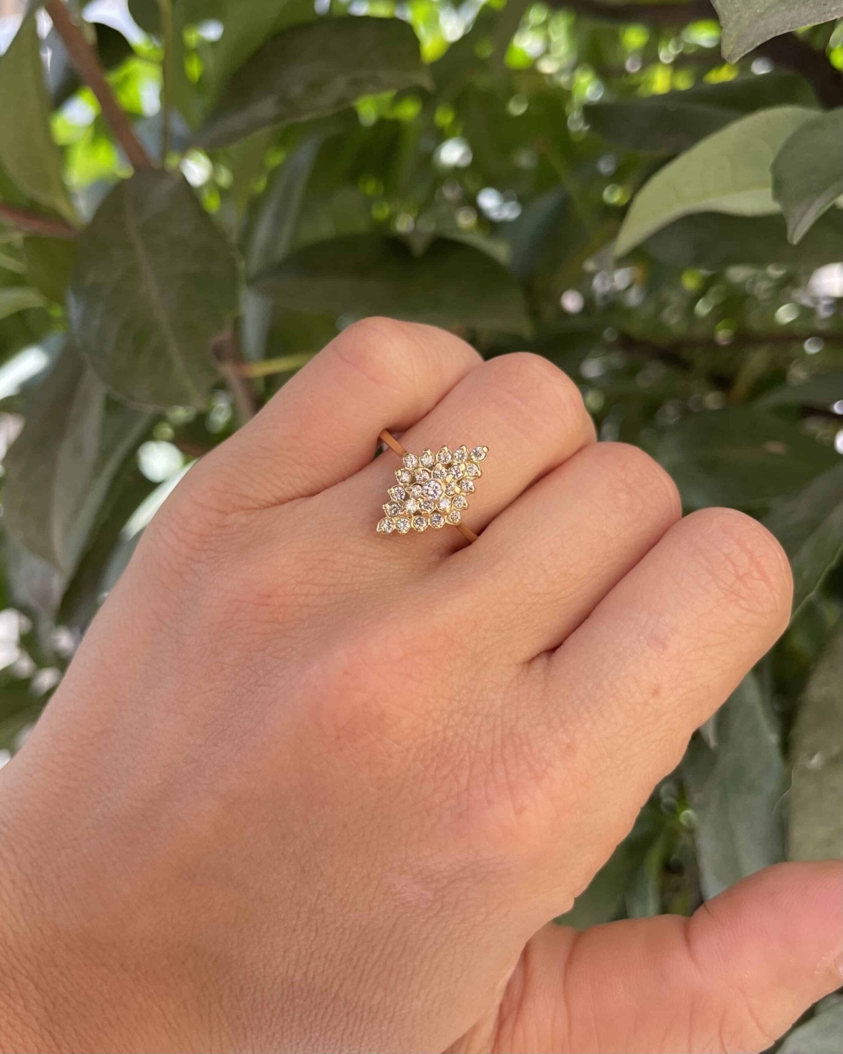 Bague Vintage Losange 25 Diamants "Maïleen" - Elliade Paris