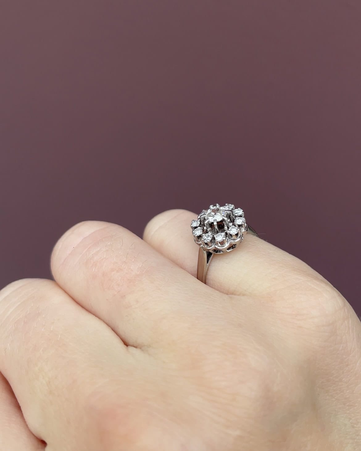 Bague Vintage Marguerite 11 Diamants "Melody" - Elliade Paris