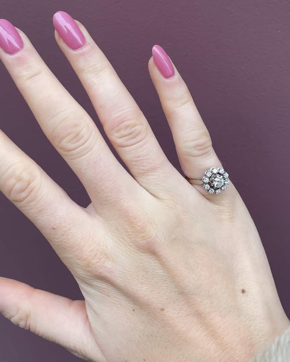 Bague Vintage Marguerite 11 Diamants "Melody" - Elliade Paris