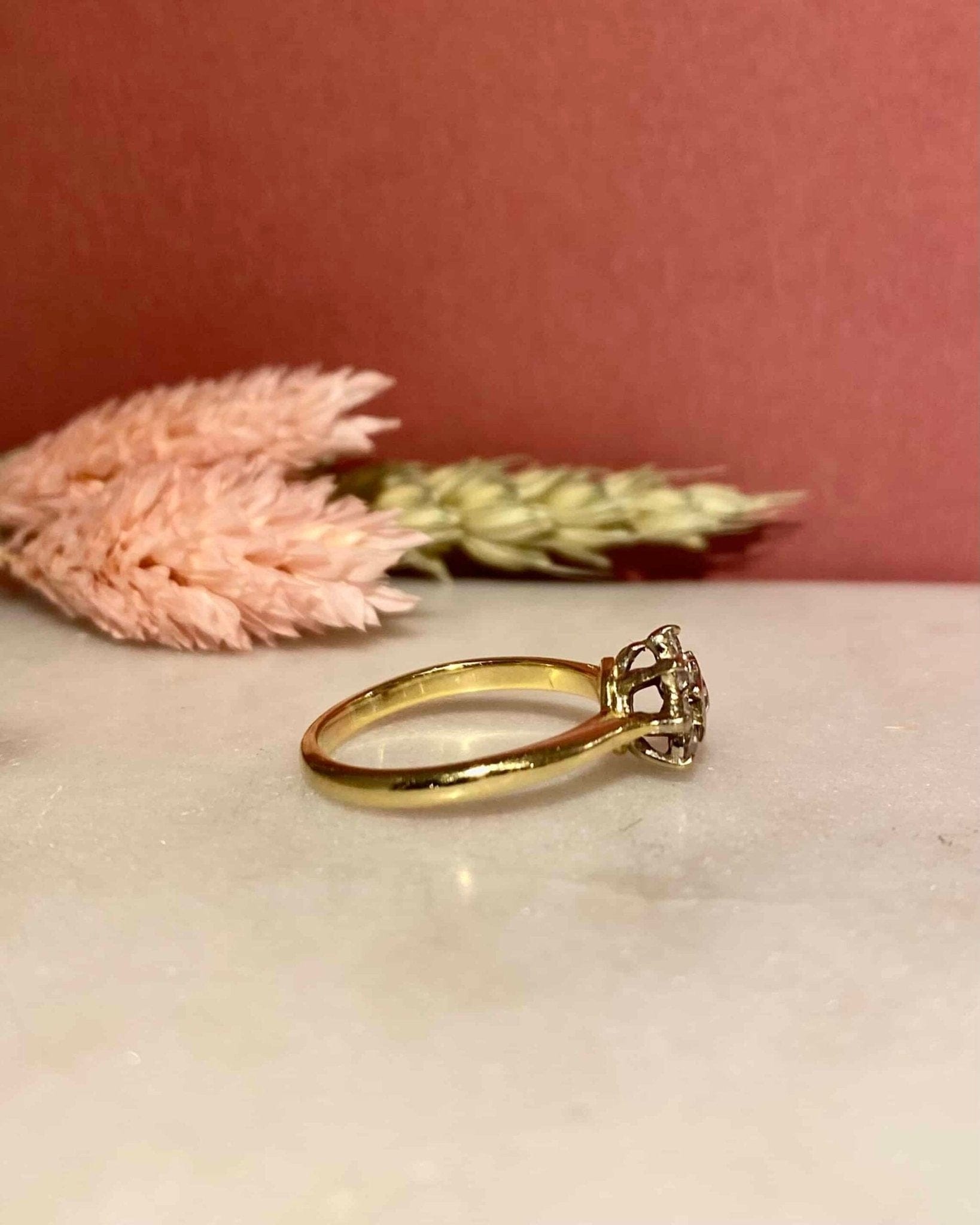 Bague Vintage Marguerite 9 Diamants "Anneha" - Elliade Paris