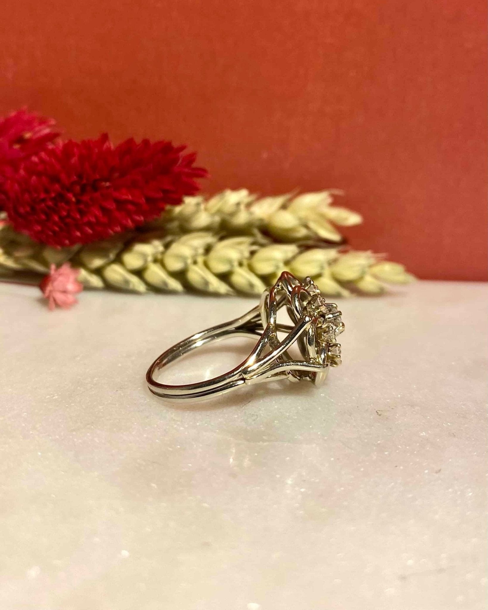 Bague Vintage Marguerite 9 Diamants "Pauline" - Elliade Paris