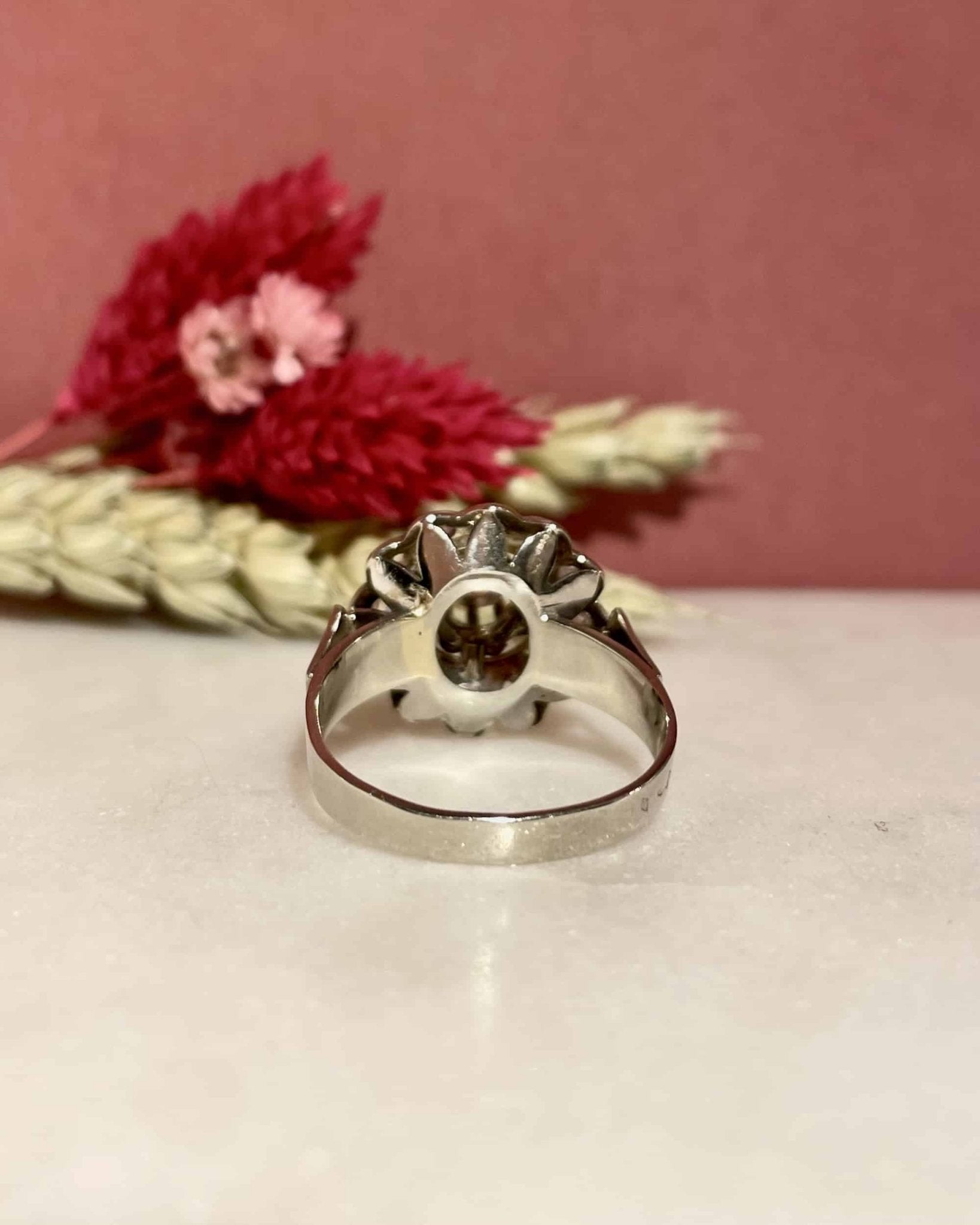 Bague Vintage Marguerite Diamants 0.56 carat "Harmony" - Elliade Paris