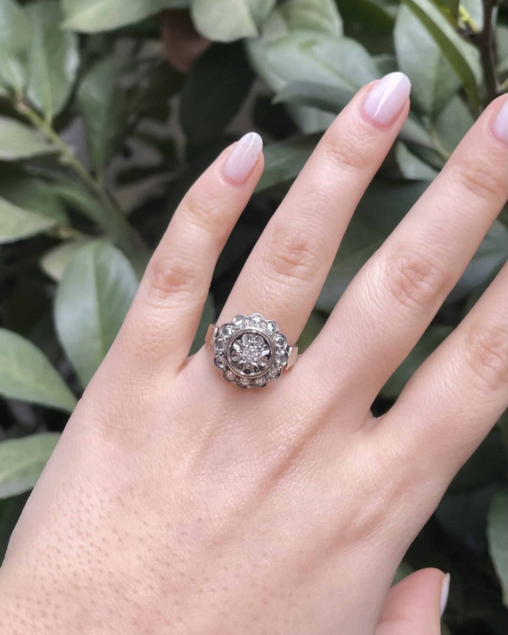 Bague Vintage Marguerite Diamants 0.56 carat "Harmony" - Elliade Paris