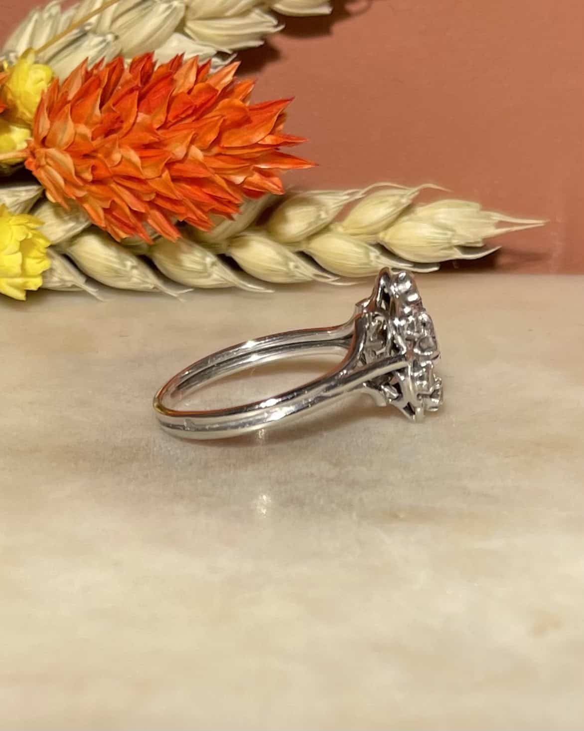 Bague Vintage Marguerite Diamants "Denise"