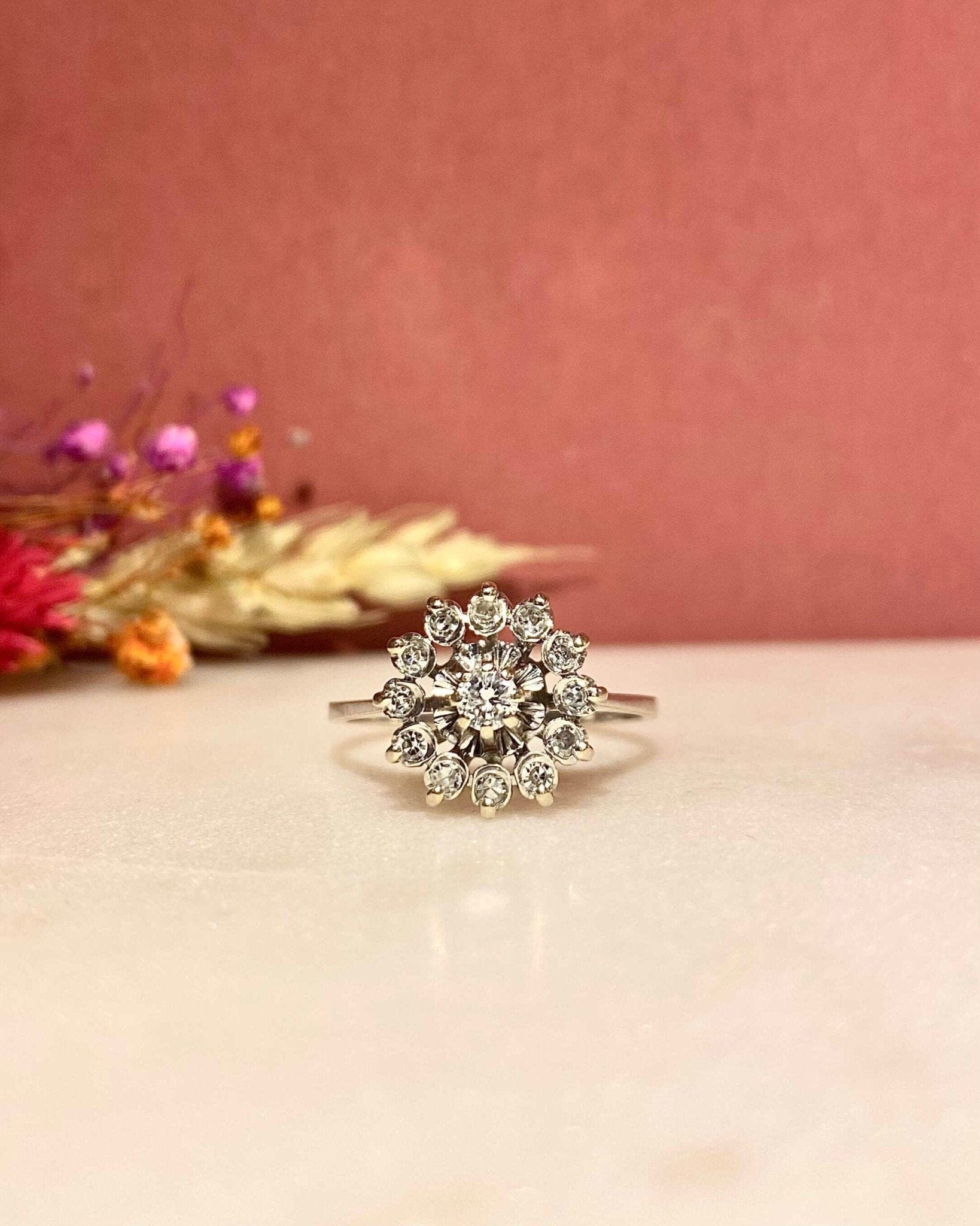 Bague Vintage Marguerite Diamants "Sofia" - Elliade Paris