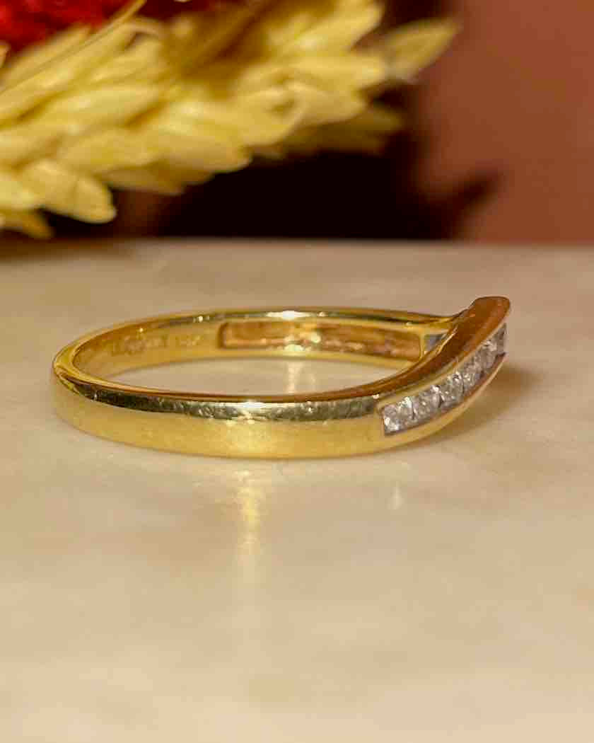 "Helena" Diamond Half Wedding Band