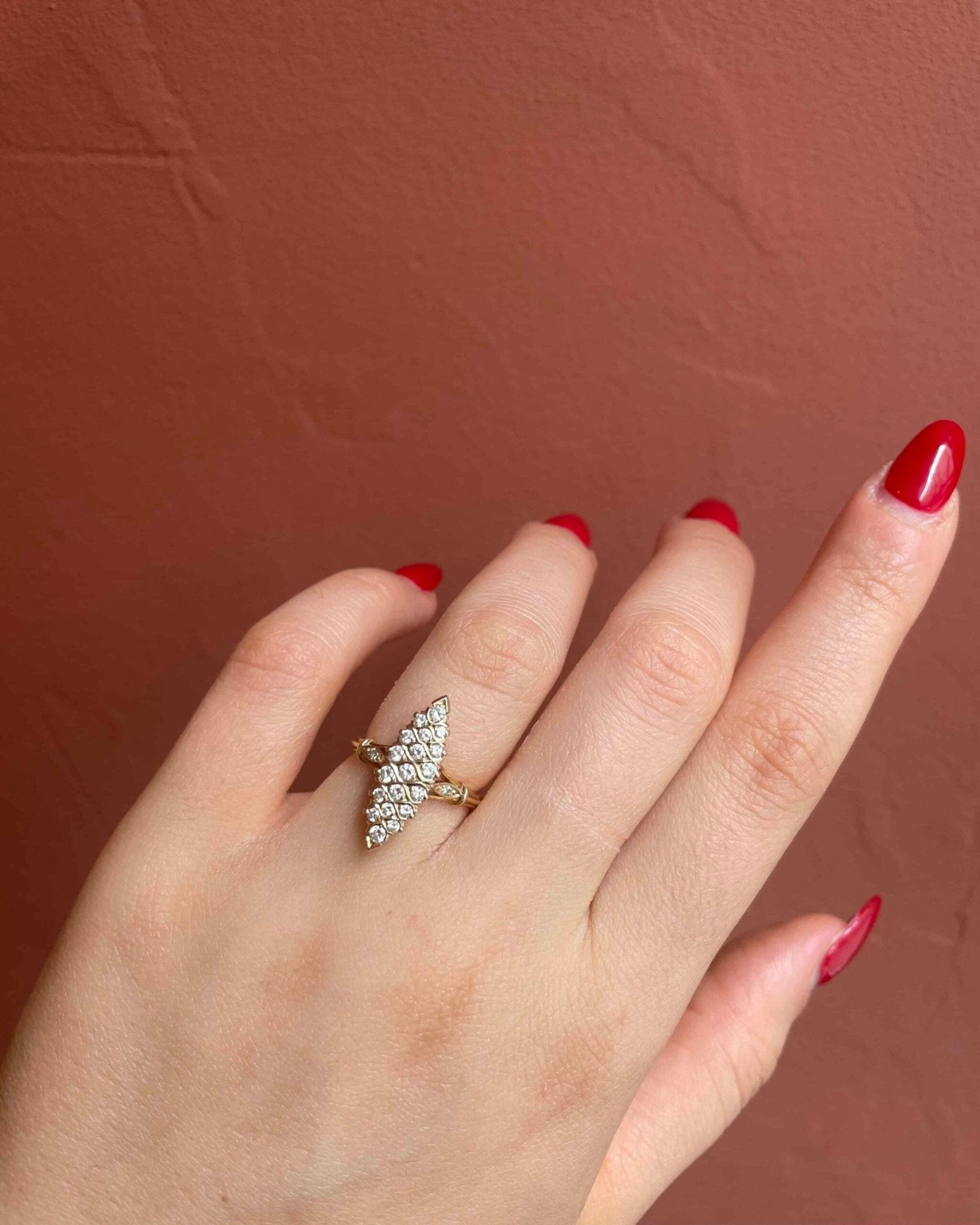 Bague Vintage Marquise 19 Diamants "Piper" - Elliade Paris