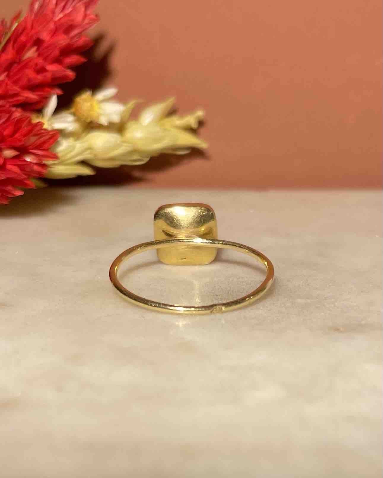 Bague vintage Onyx et Diamant "Carole" - Elliade Paris