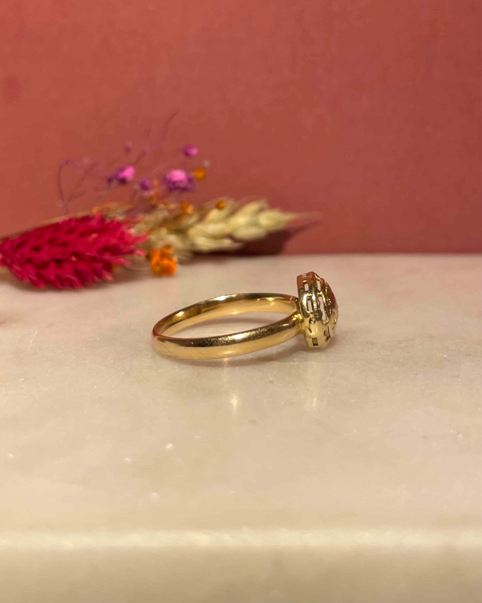 Bague Vintage Or Jaune et Diamant "Levana" - Elliade Paris