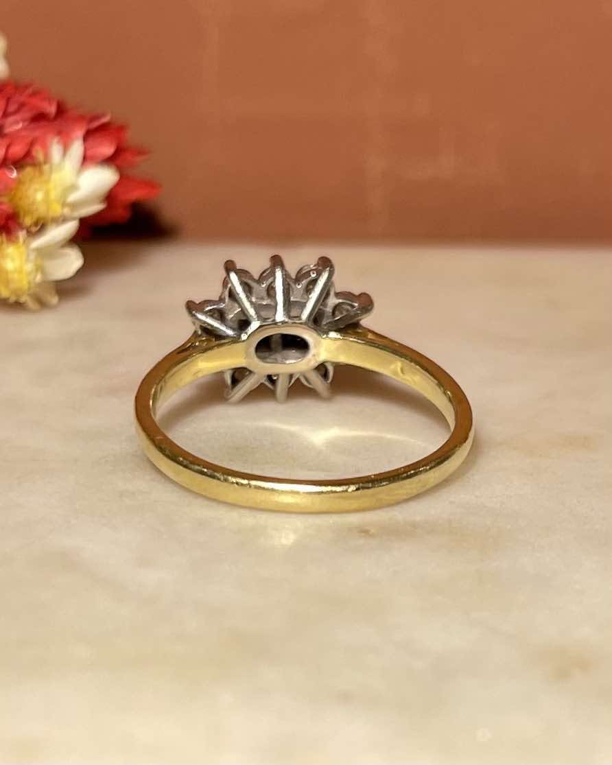 "Wallie" Daisy Sapphire & Diamond Ring