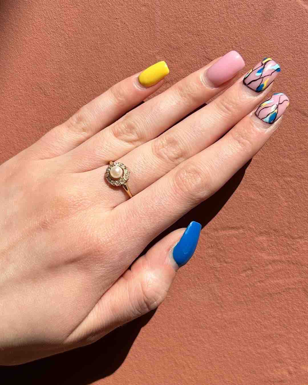 Bague Vintage Perle & Diamants "Perrine" - Elliade Paris