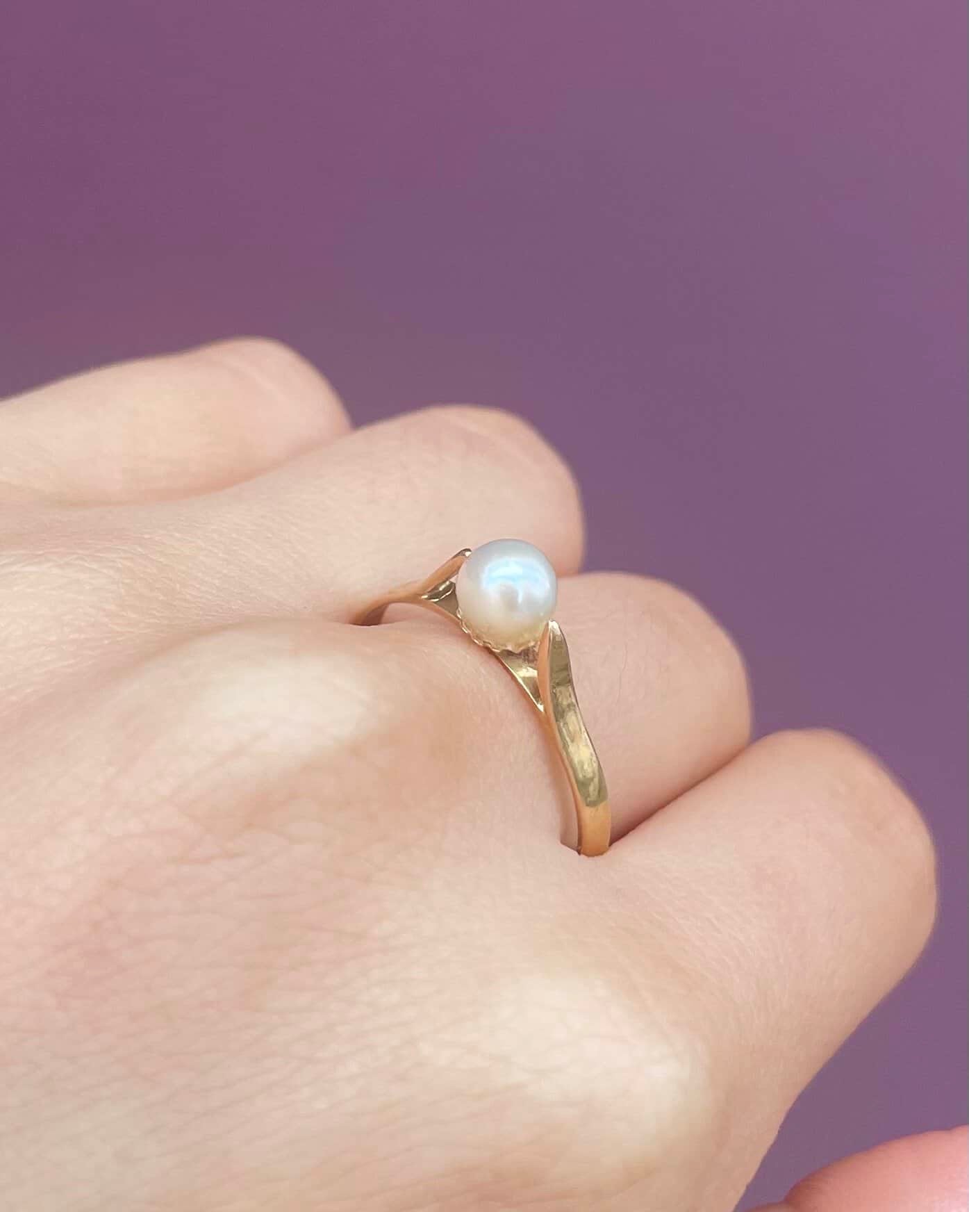 Bague Vintage Perle "Linda" - Elliade Paris