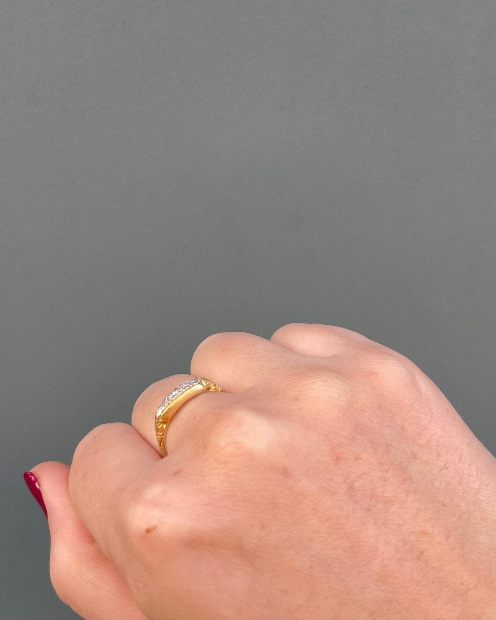 Bague Vintage Rivière de Diamants "Haneïa" - Elliade Paris