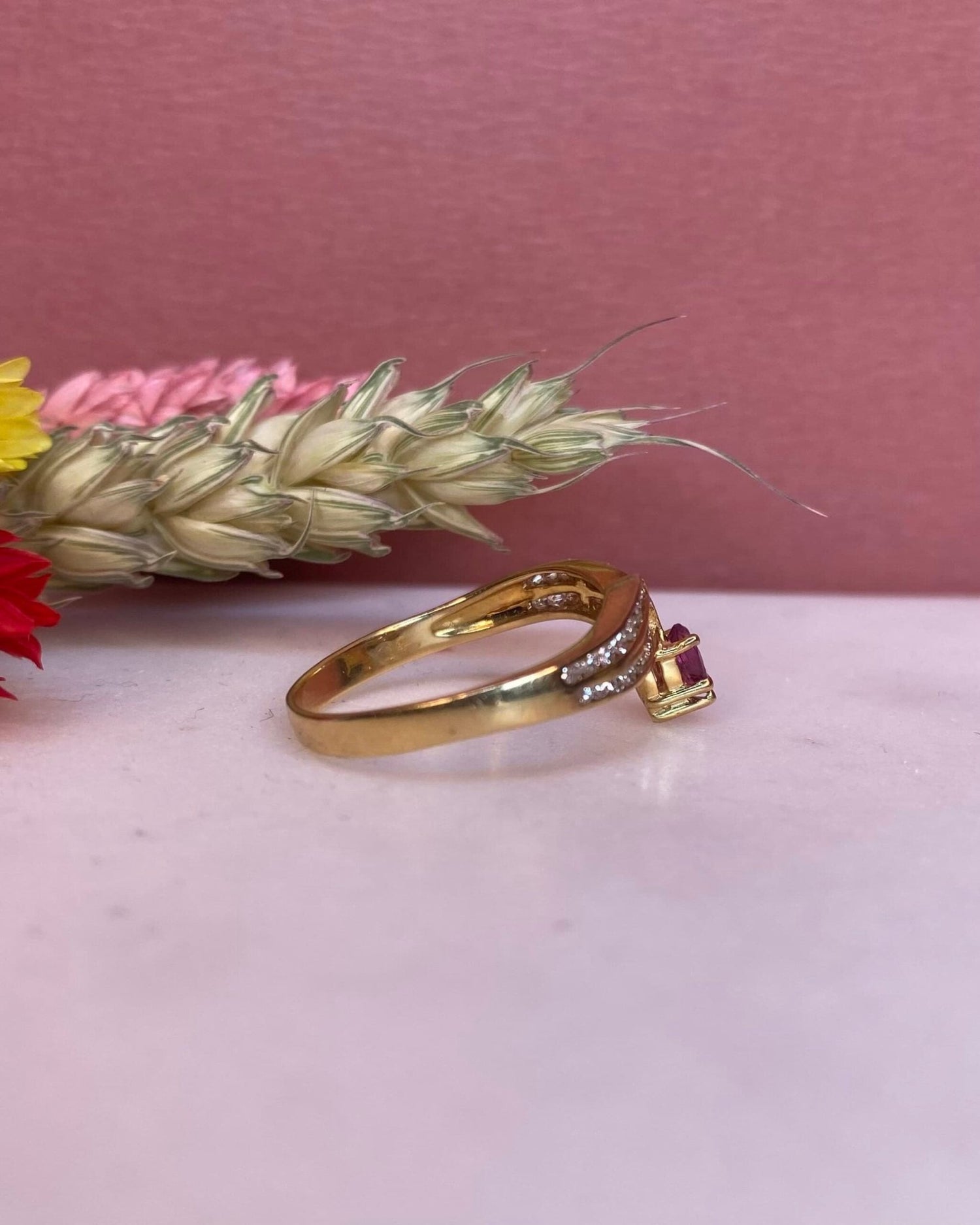 Bague Vintage Serpent Rubis et Diamants "Jihane" - Elliade Paris