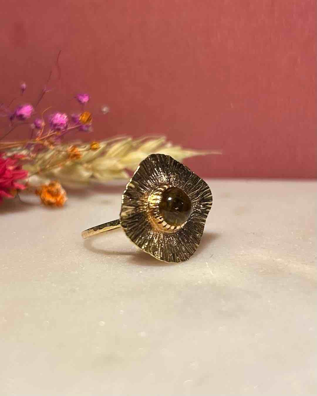 Bague Vintage Soleil Tourmaline 1.40 carat "Hélios" - Elliade Paris