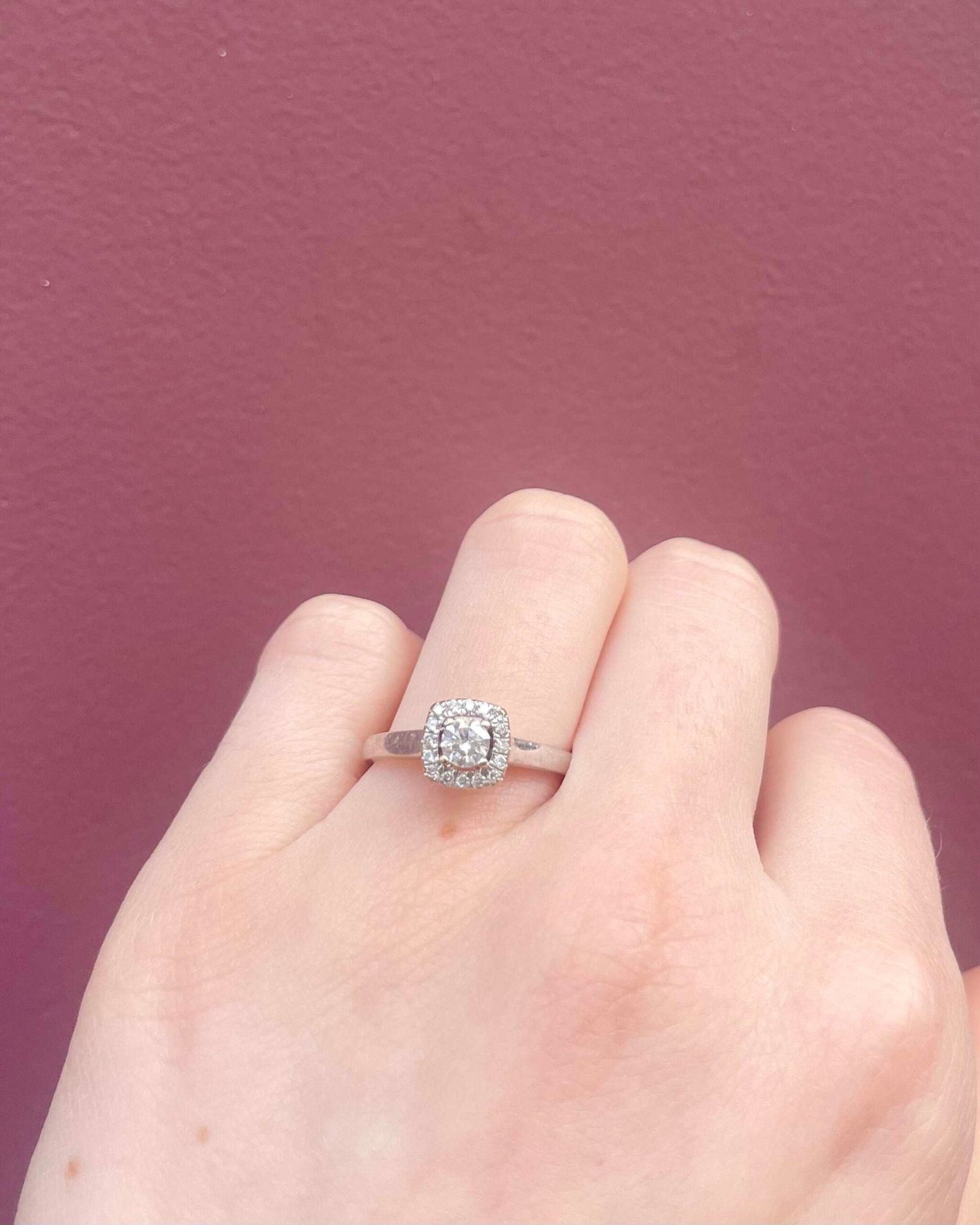 Bague Vintage Solitaire 17 Diamants "Jade" - Elliade Paris
