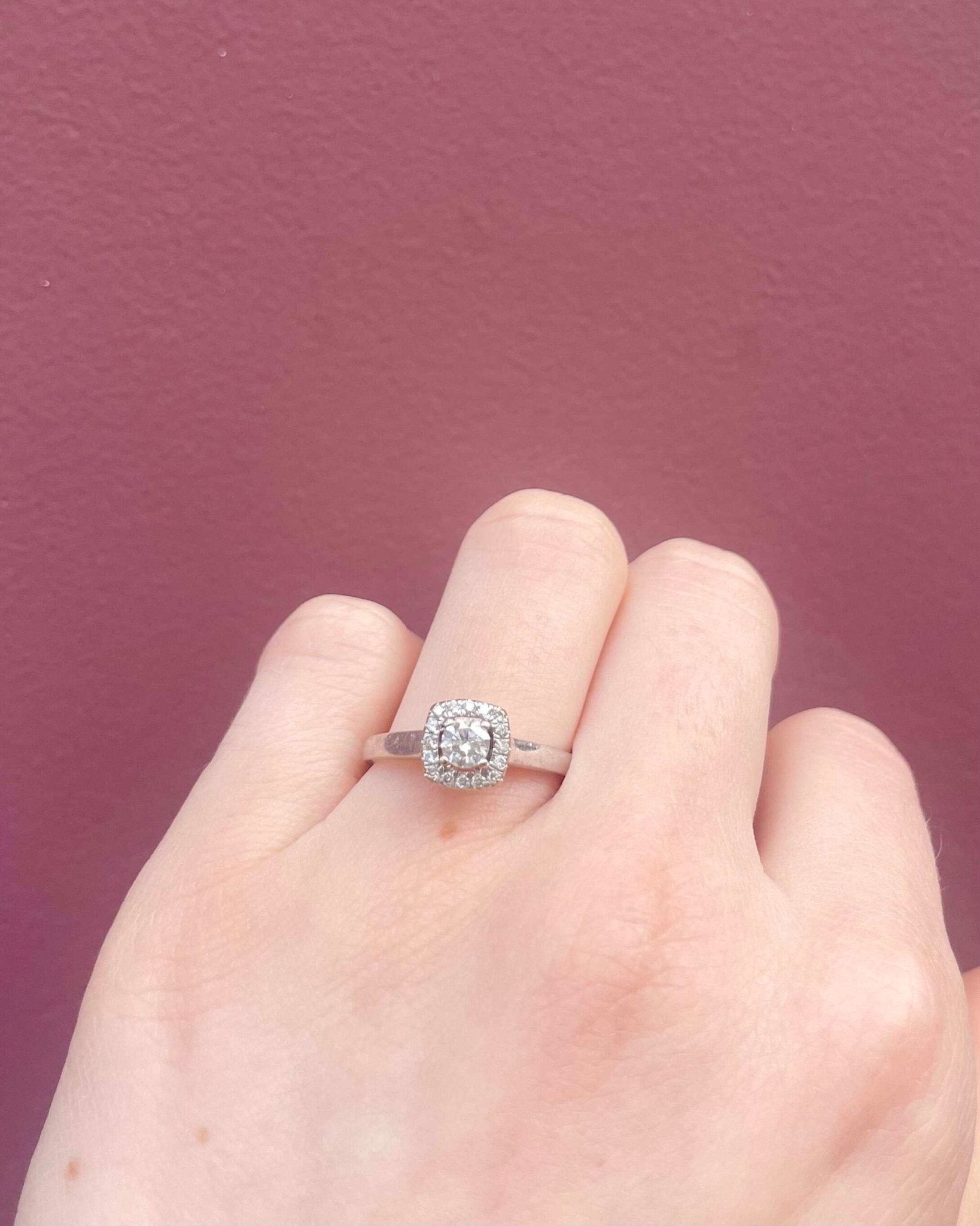 Bague Vintage Solitaire 17 Diamants "Jade" - Elliade Paris