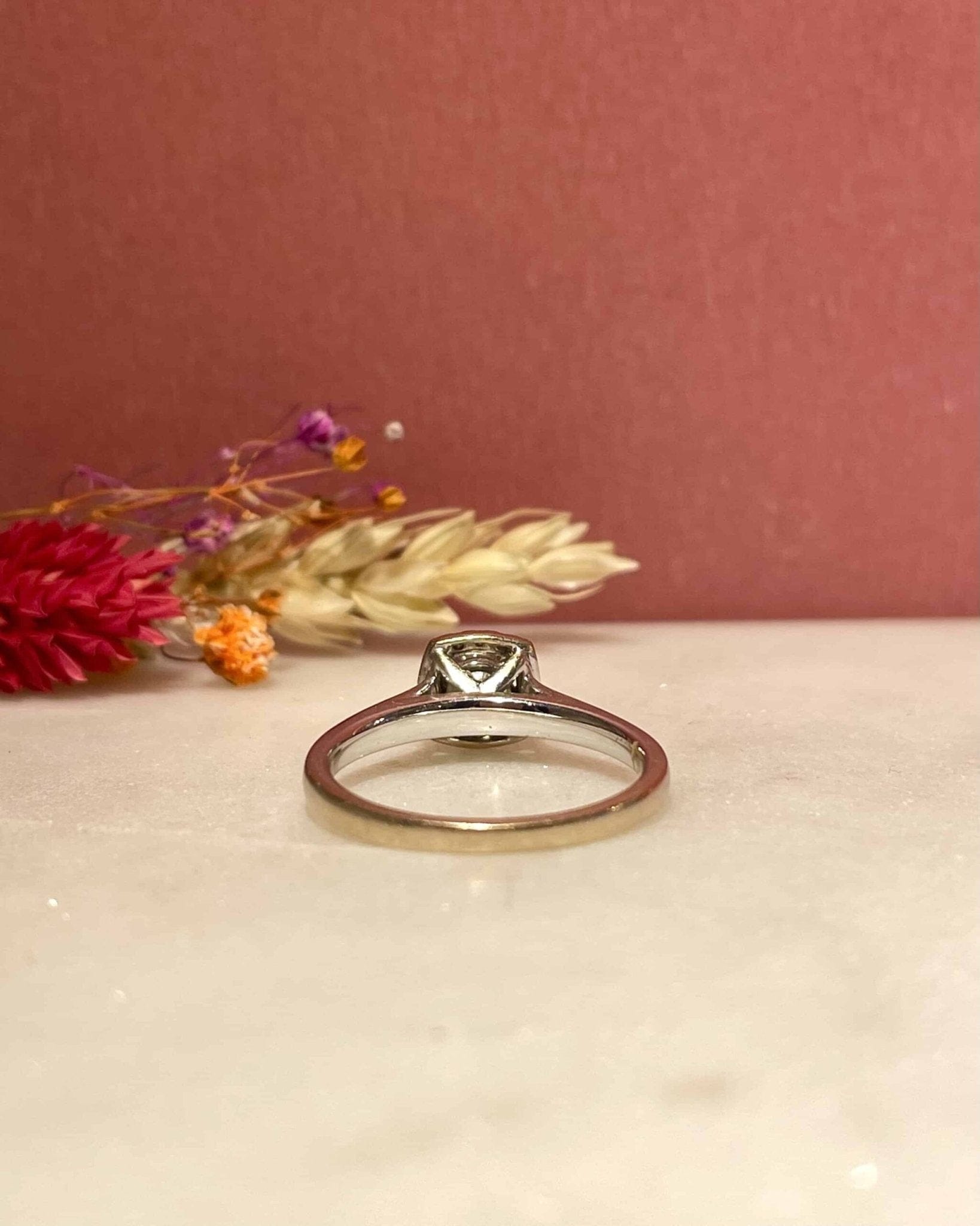 Bague Vintage Solitaire 17 Diamants "Jade" - Elliade Paris