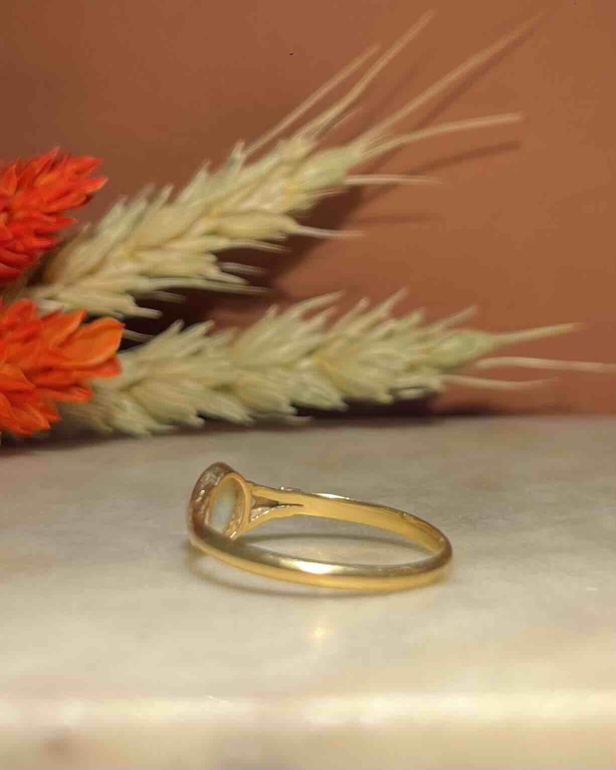 Bague Vintage Solitaire Opale "Alanah" - Elliade Paris