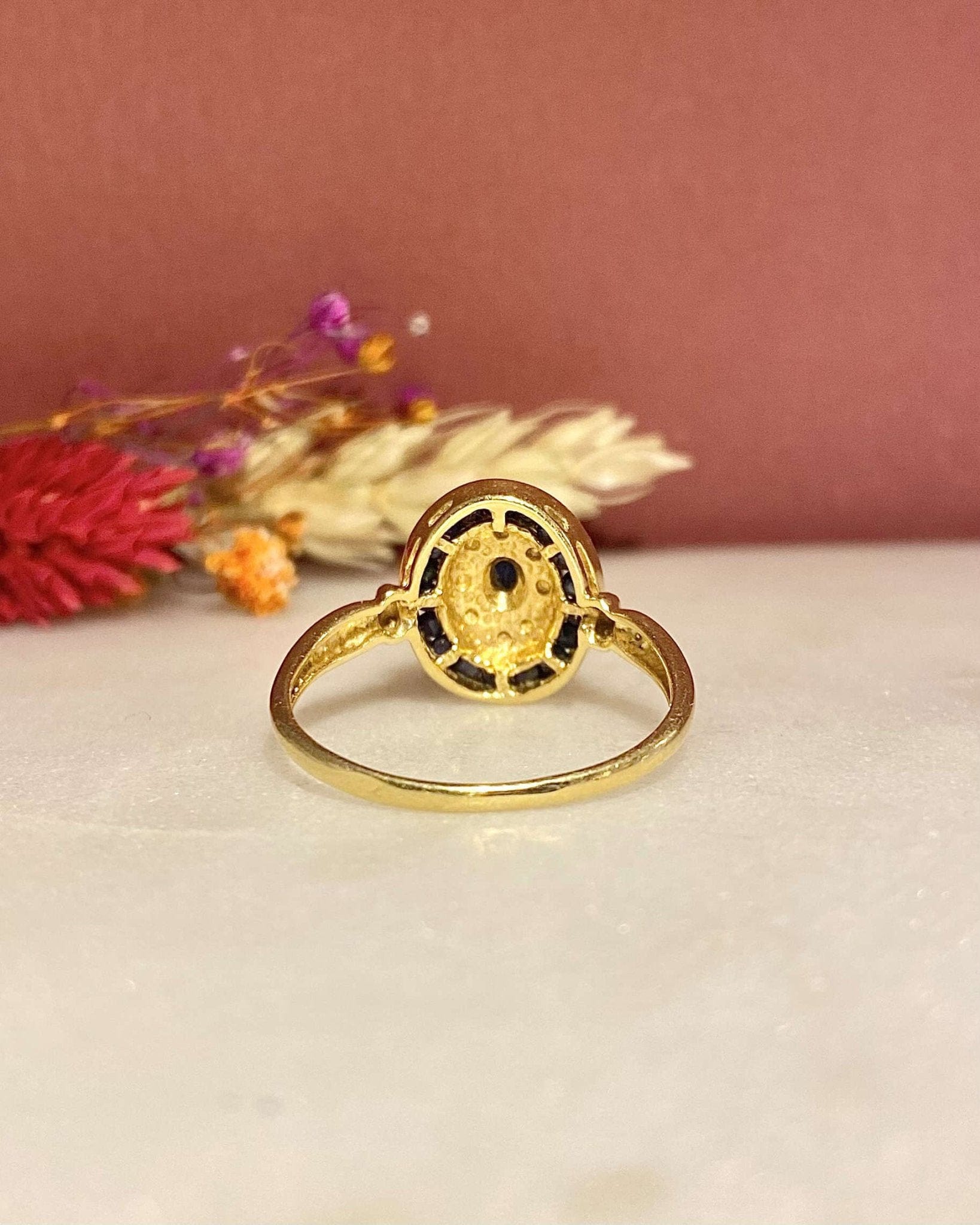 Bague Vintage Style Art - Déco 19 Saphirs "Magali" - Elliade Paris