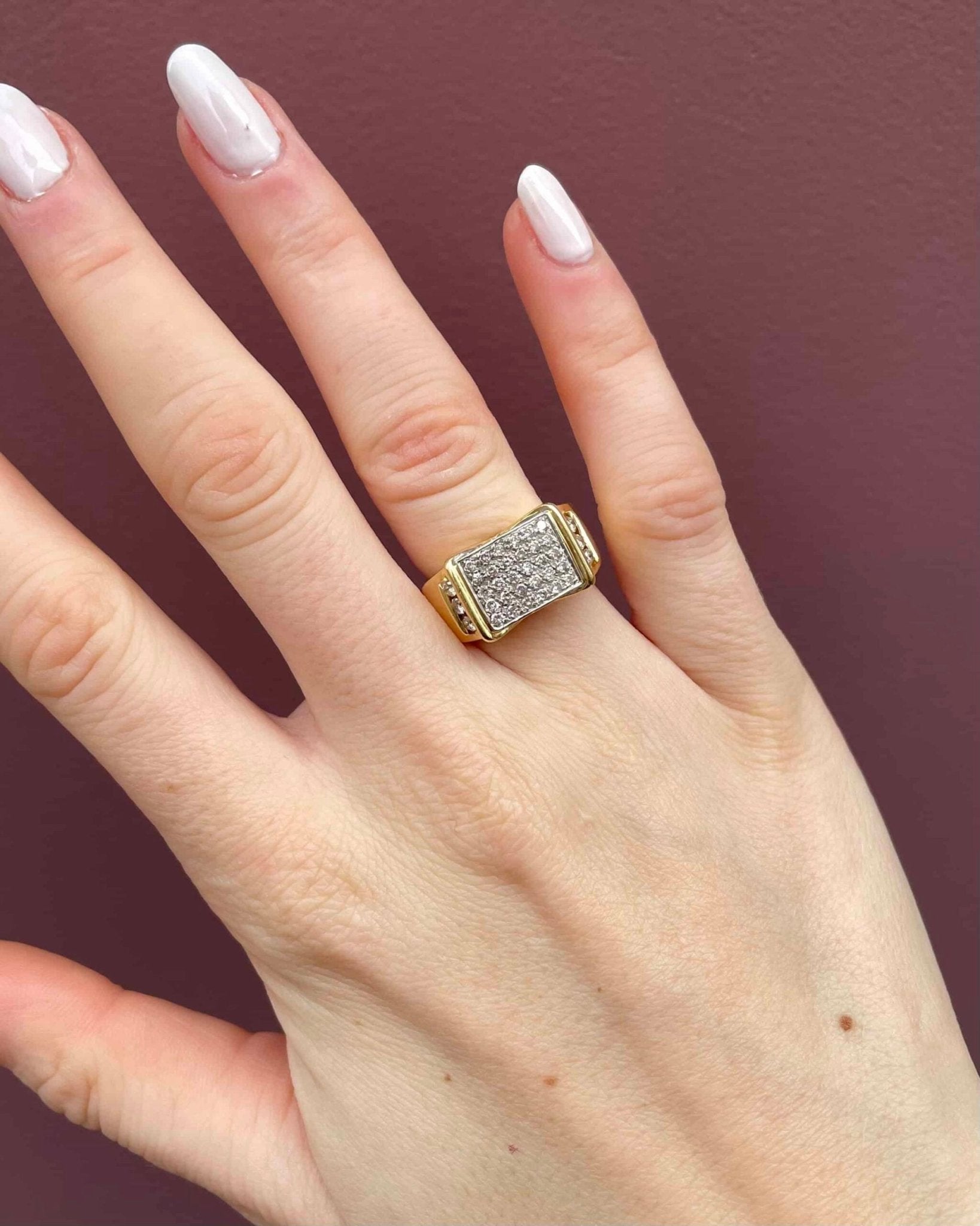 Bague Vintage Tank 60 Diamants "Christina" - Elliade Paris