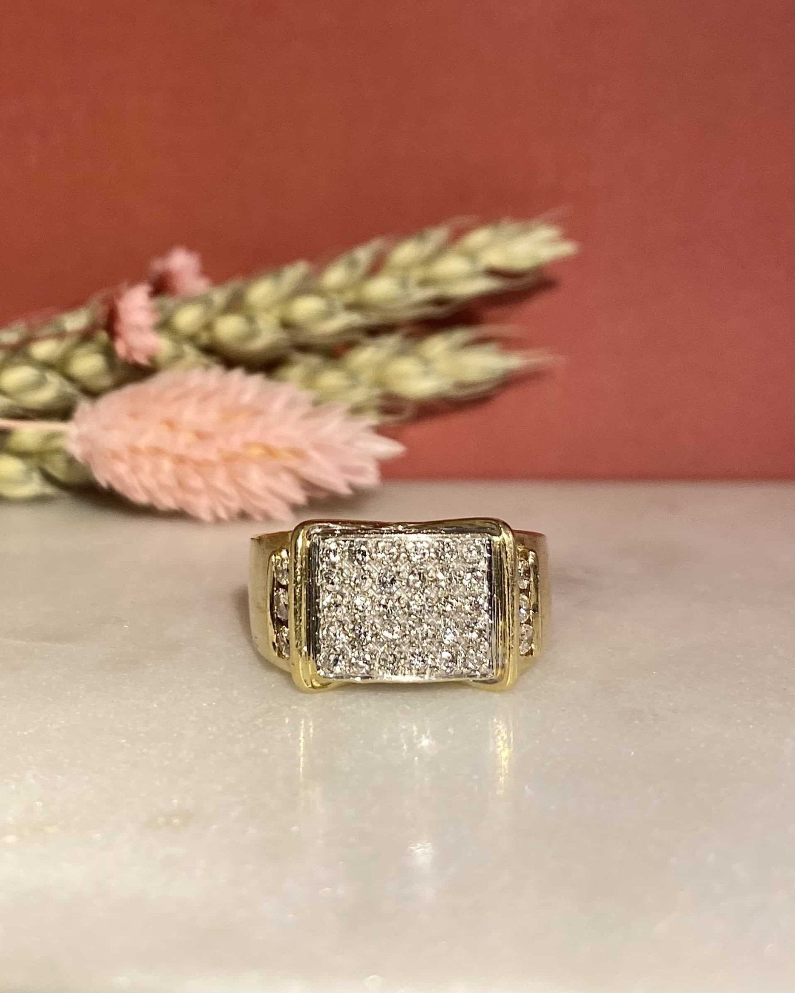 Bague Vintage Tank 60 Diamants "Christina" - Elliade Paris