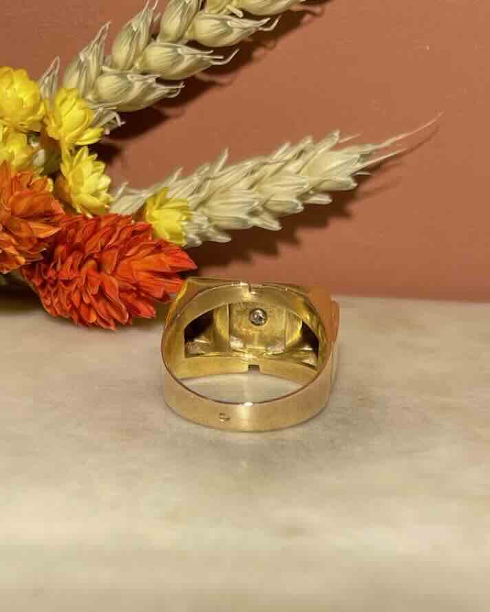 Bague Vintage Tank Diamant "Isaia" - Elliade Paris