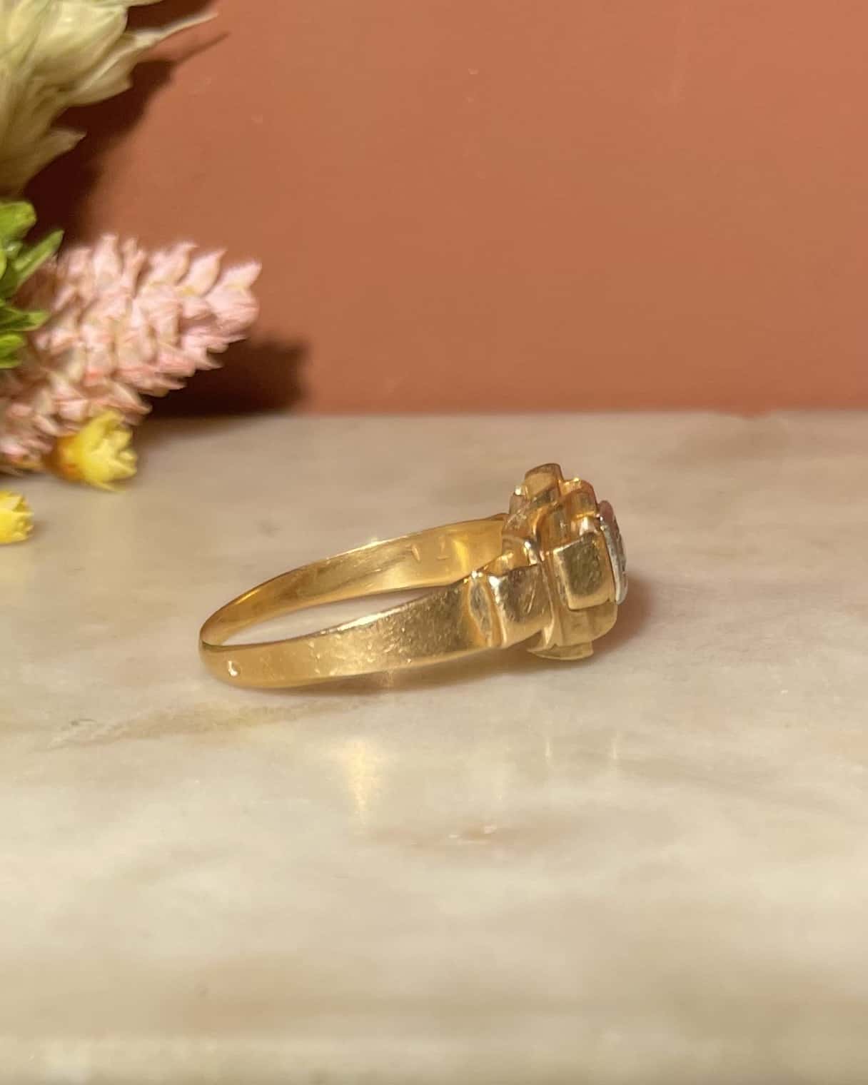 Bague Vintage Tank Diamant "Nelani" - Elliade Paris